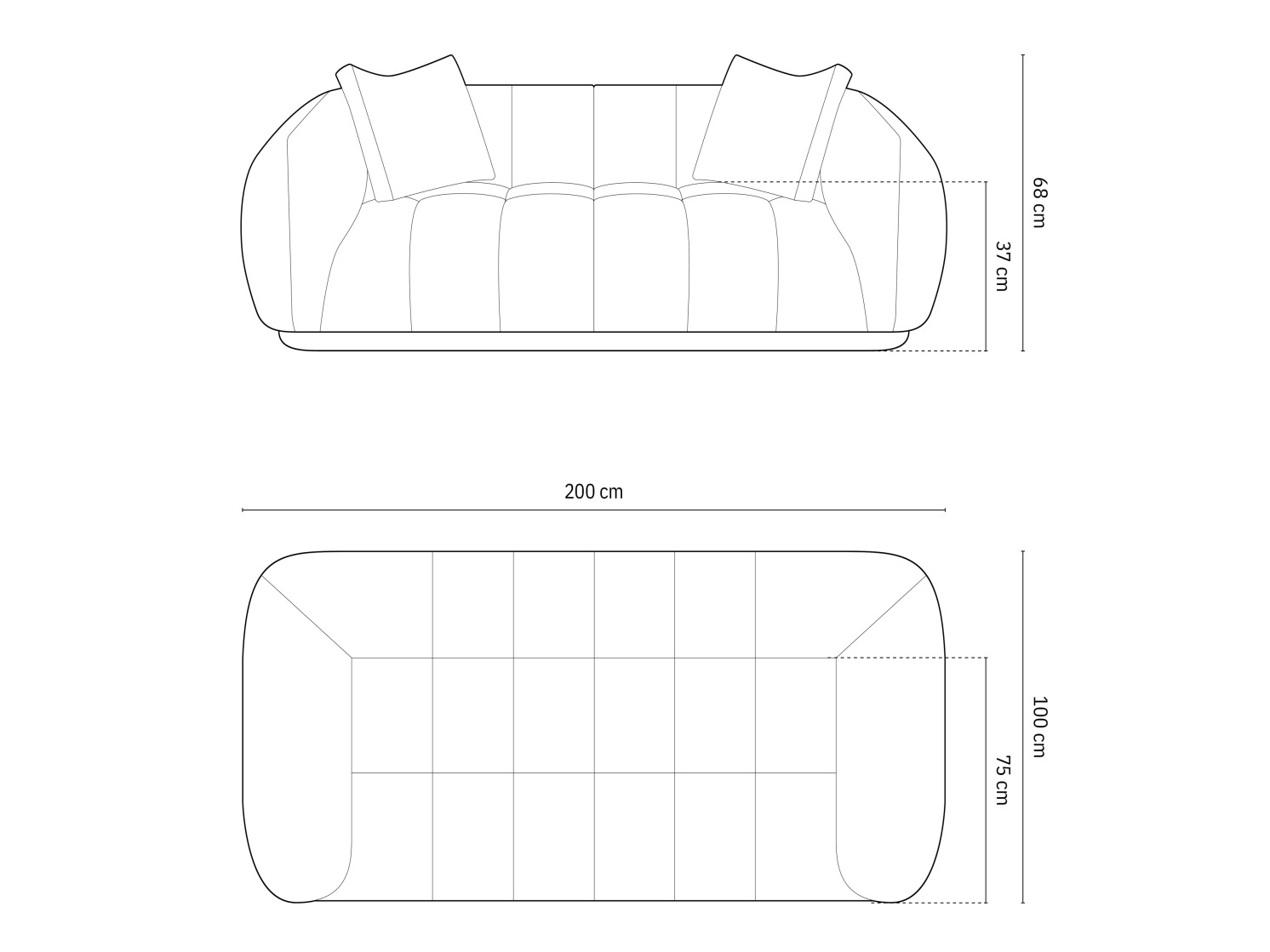 Sofa Beckley 174 (Heritage Cement)