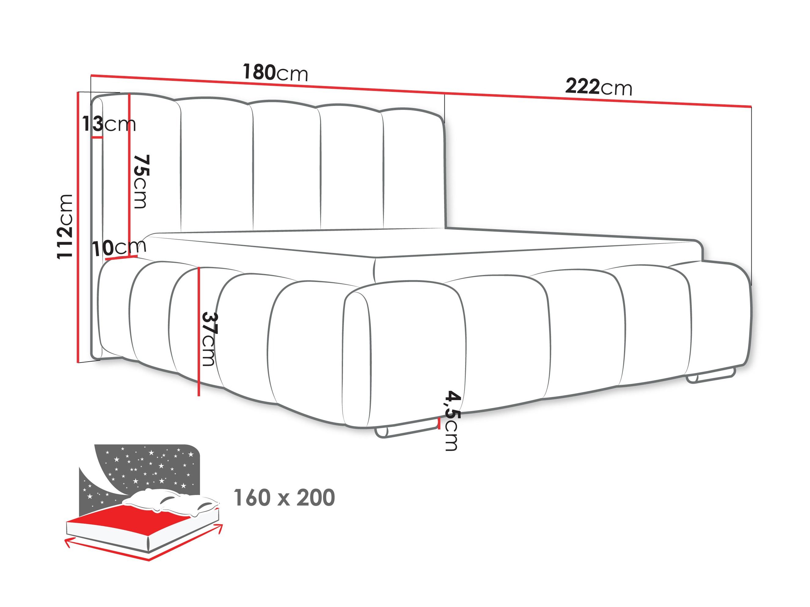 Bett TrendyNest 106 (Kronos 19)