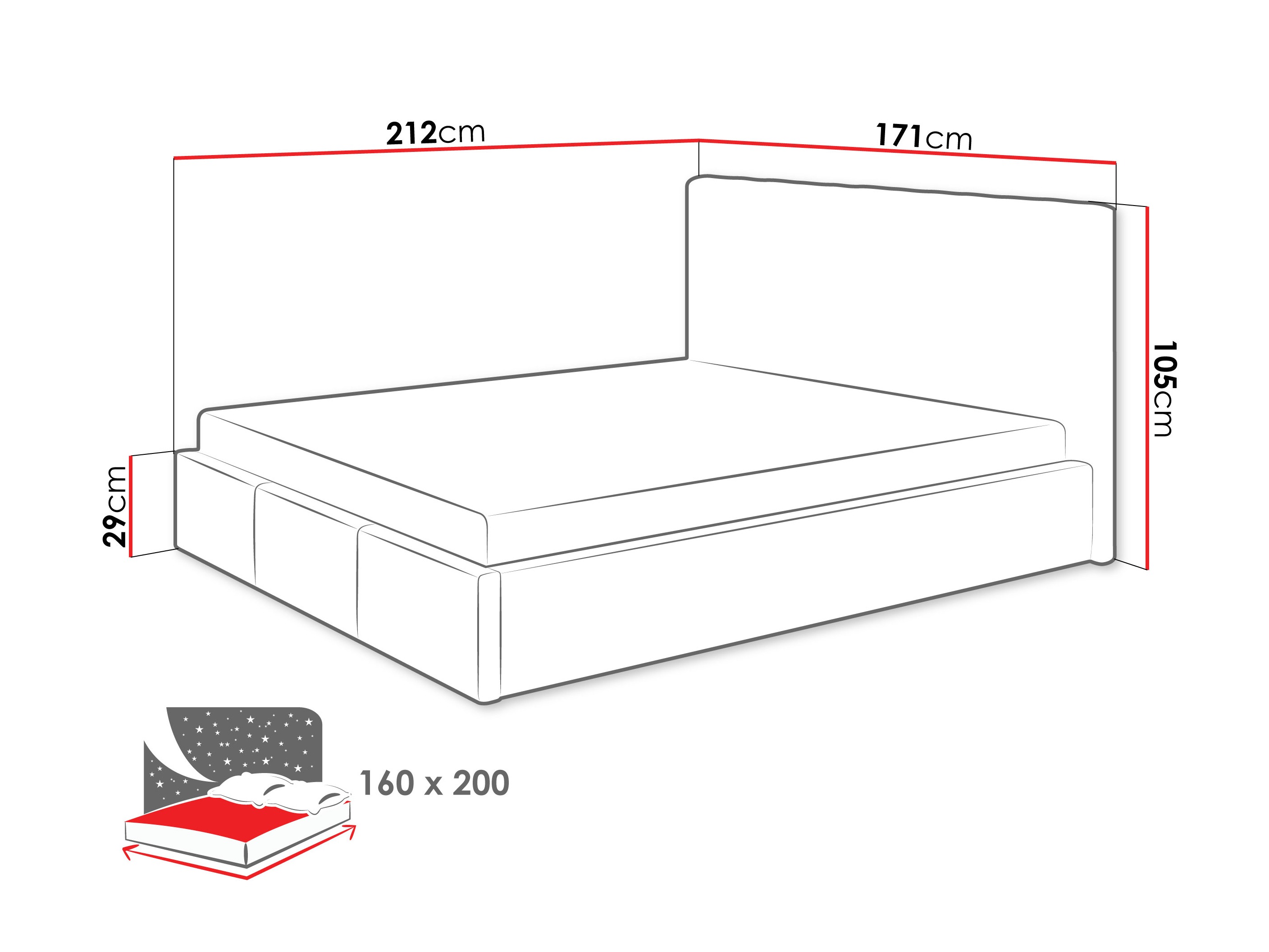 Bett ComfiDream Fenara II (Fresh 01)