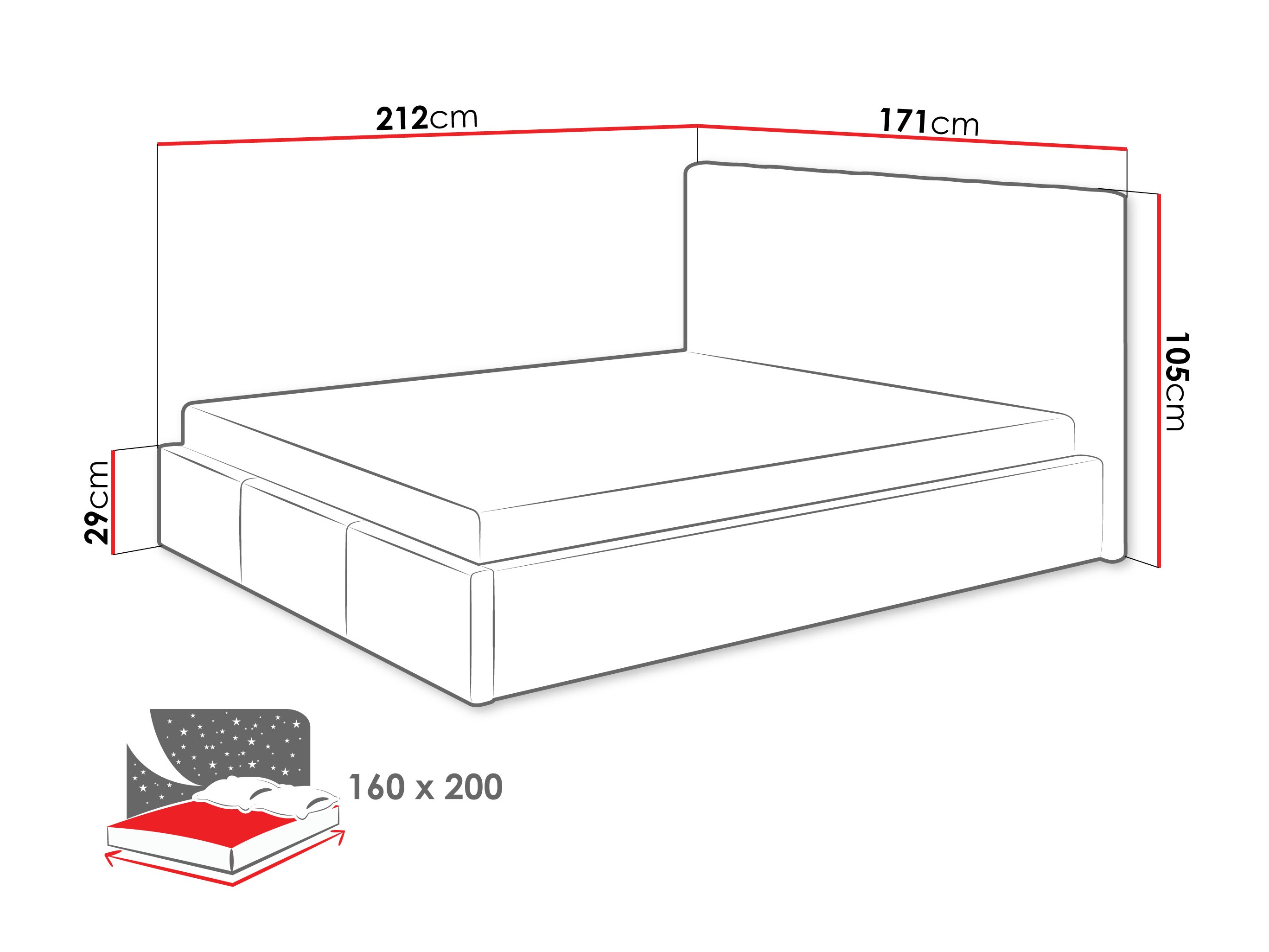 Bett ComfiDream Fenara II (Fresh 32)