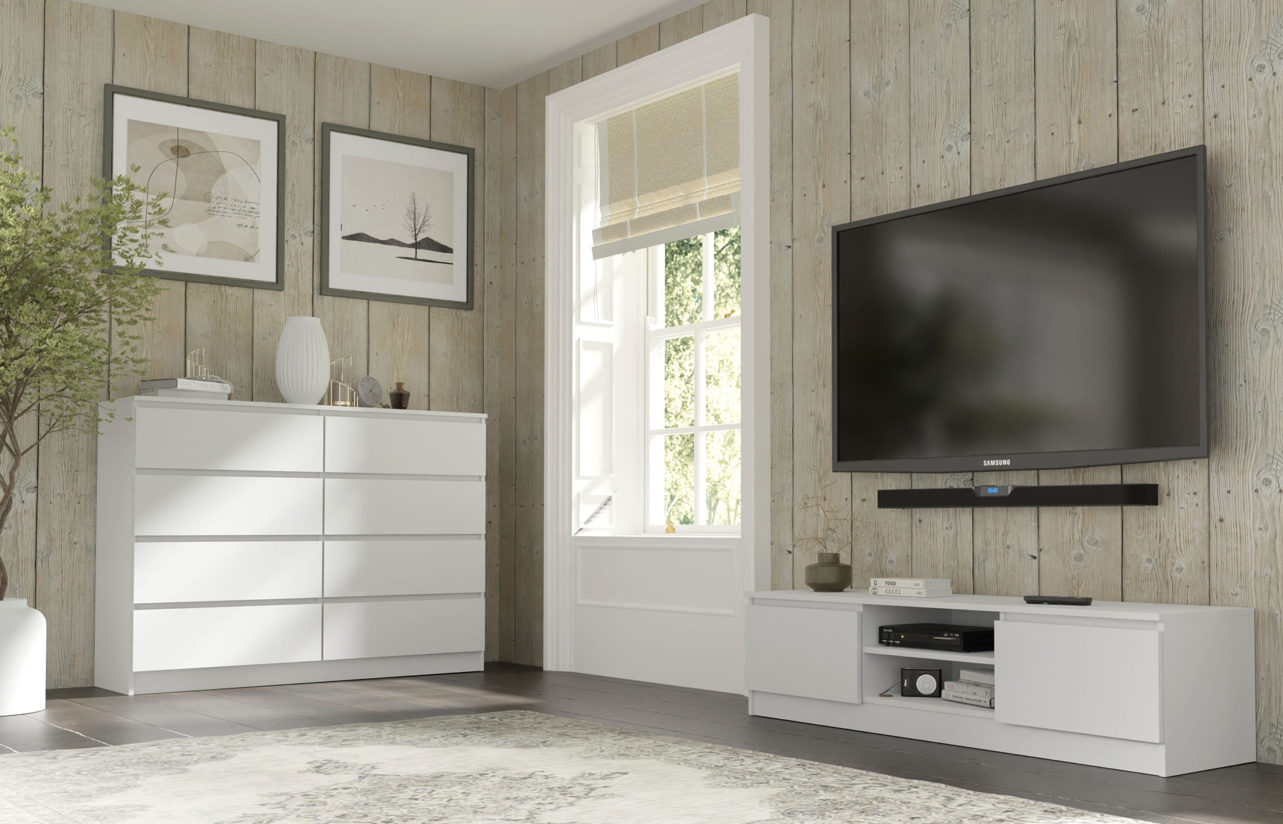 TV-Möbel Buffalo 198 (Weiß)