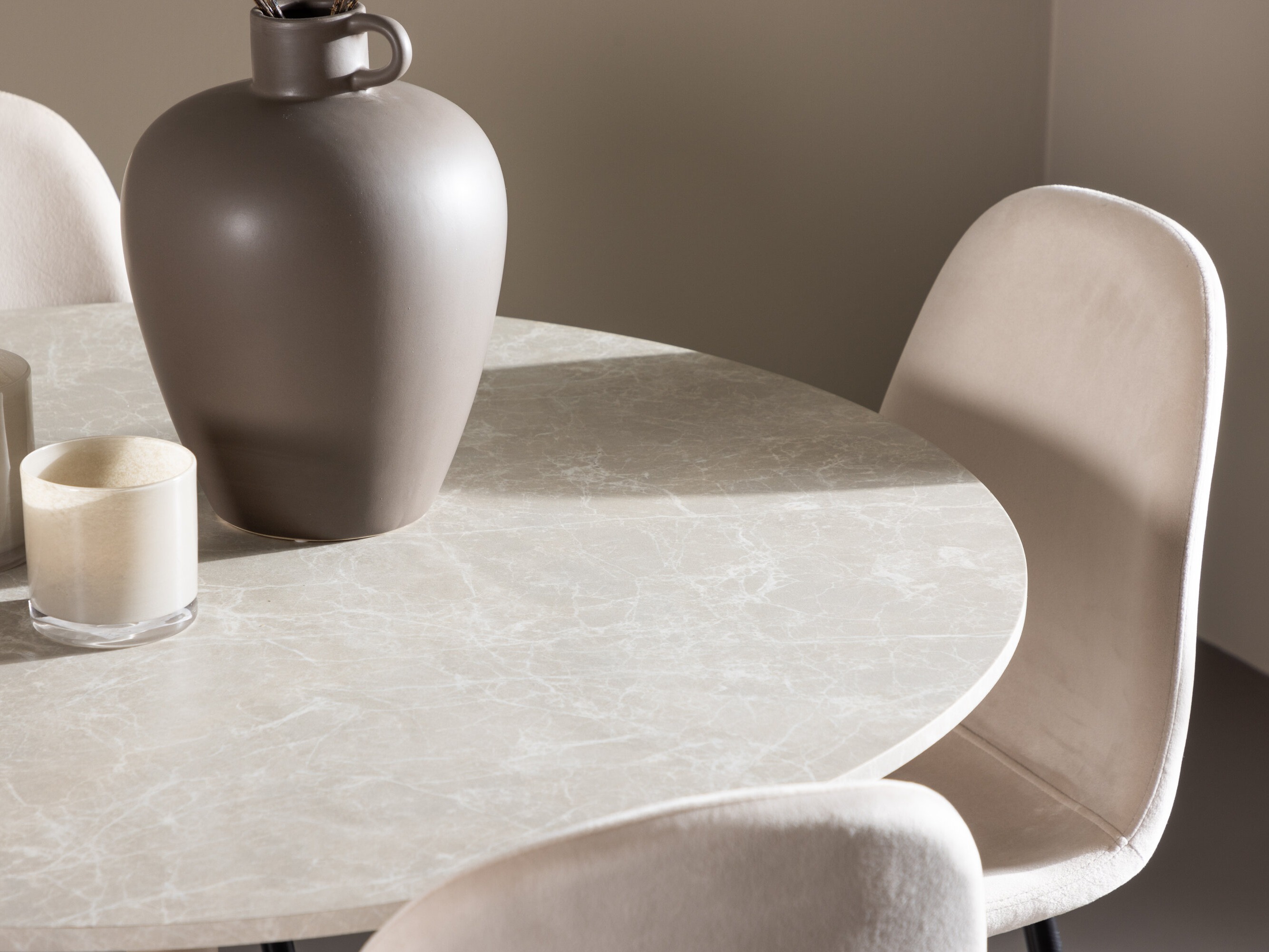 Essgruppe Dallas 4867 (Schwarz + Beige)