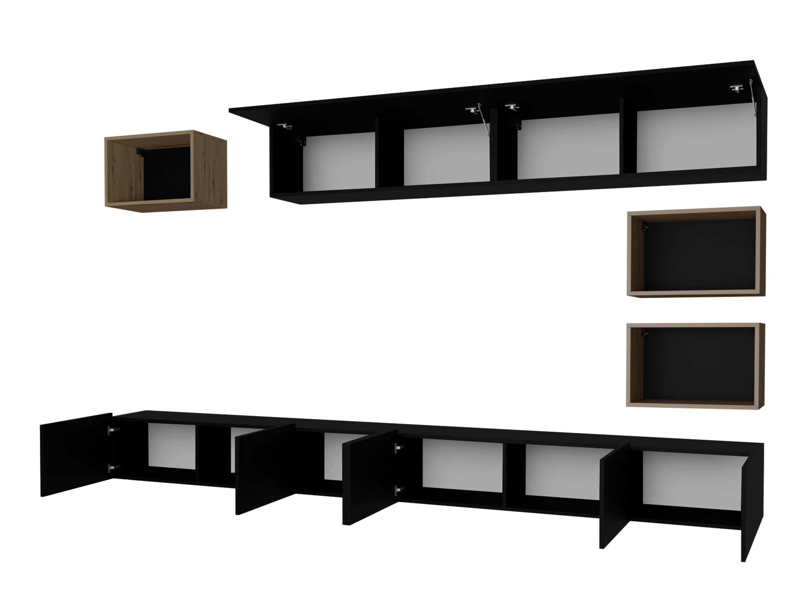 Wohnzimmer-Sets Tivdalu 151 (Kaschmir + Artisan Eichenholzoptik)