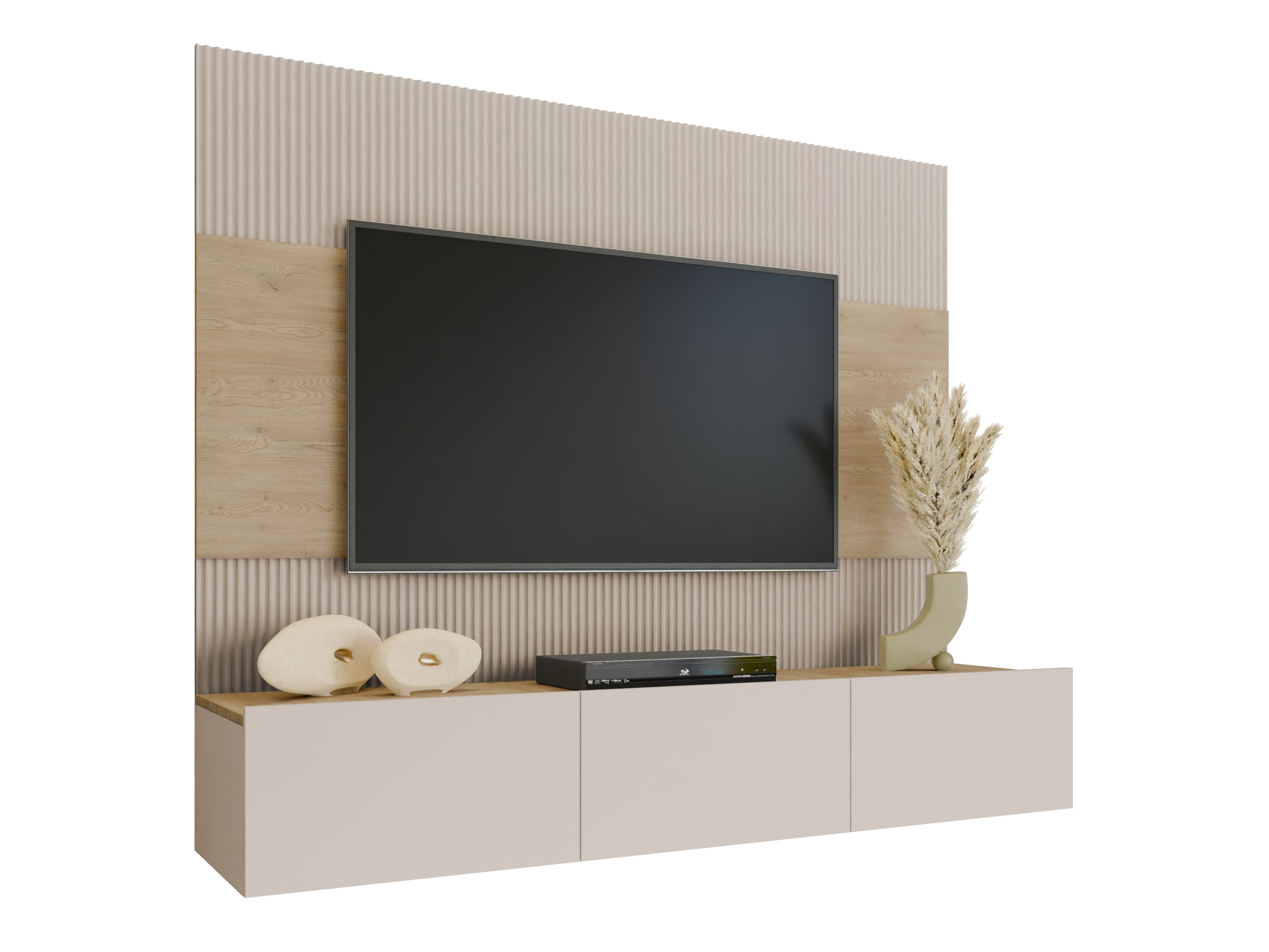 Wohnzimmer-Sets Comfivo Salix (Beige + Eiche Cremona)