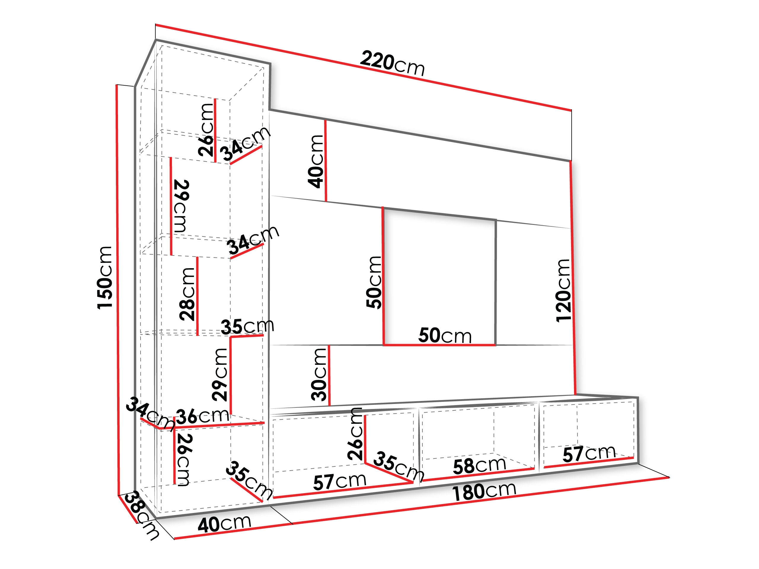 Wohnzimmer-Sets Comfivo Salix VI (Beige + Eiche Cremona)