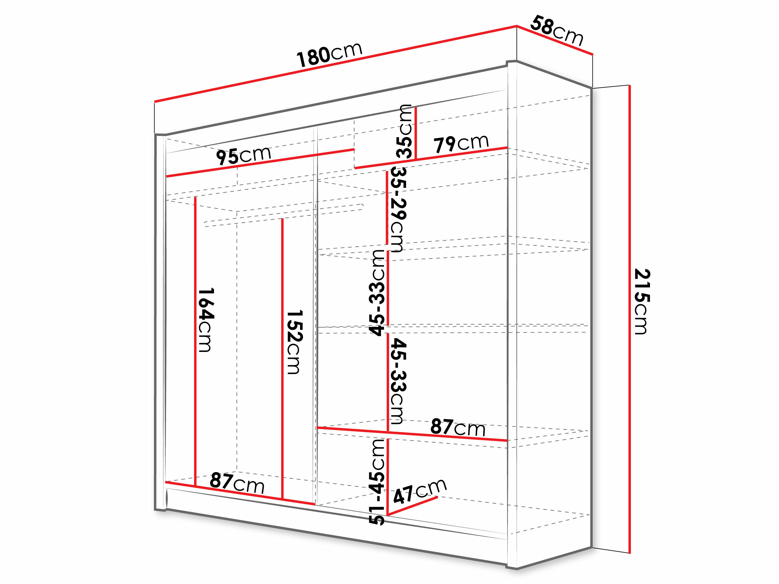 Kleiderschrank Closico Area (Weiß)