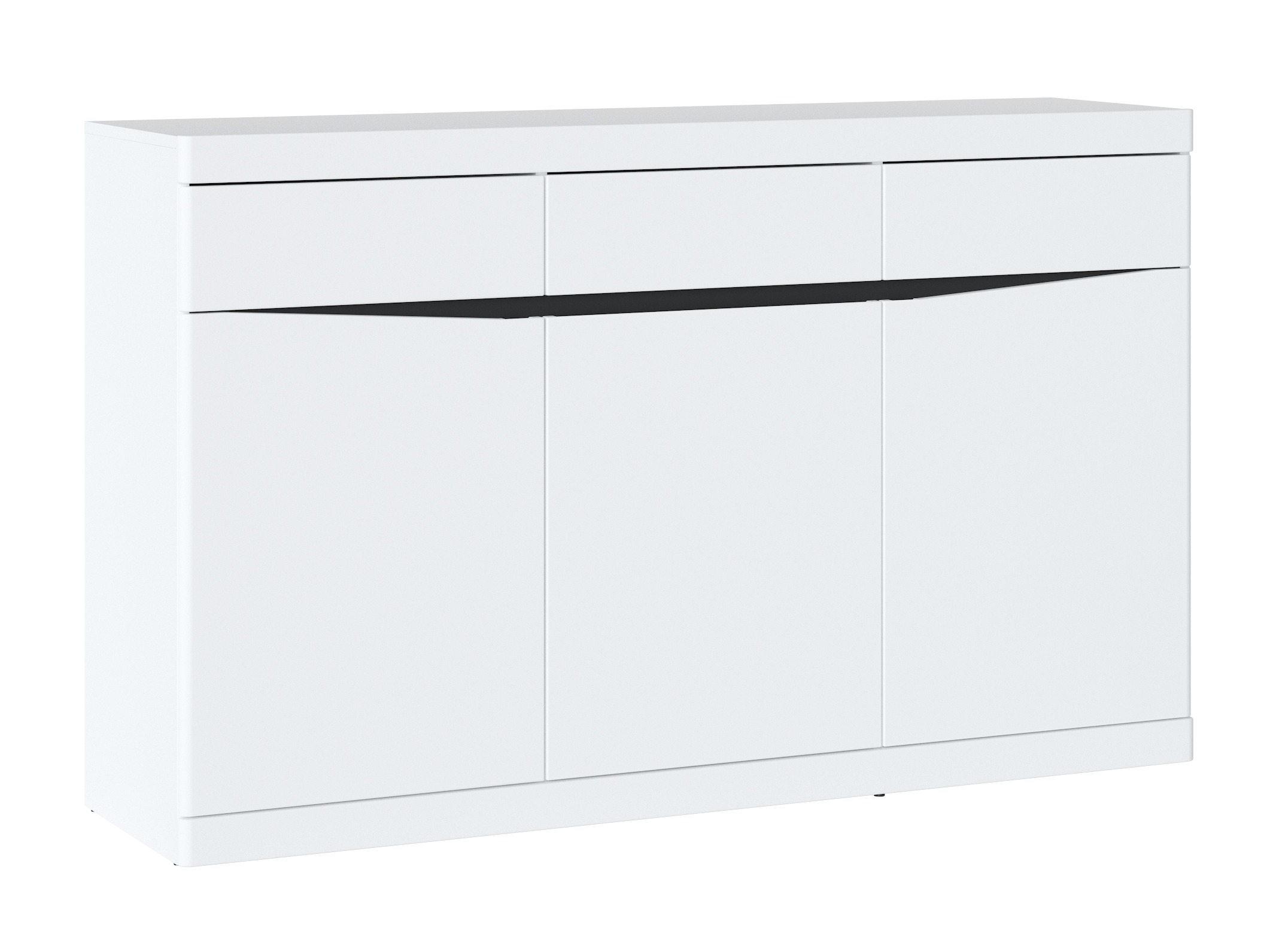 Kommoden Venlori 123 (Weiß + Graphit)