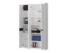 Kleiderschrank Venlori 139 (Weiß + Graphit)