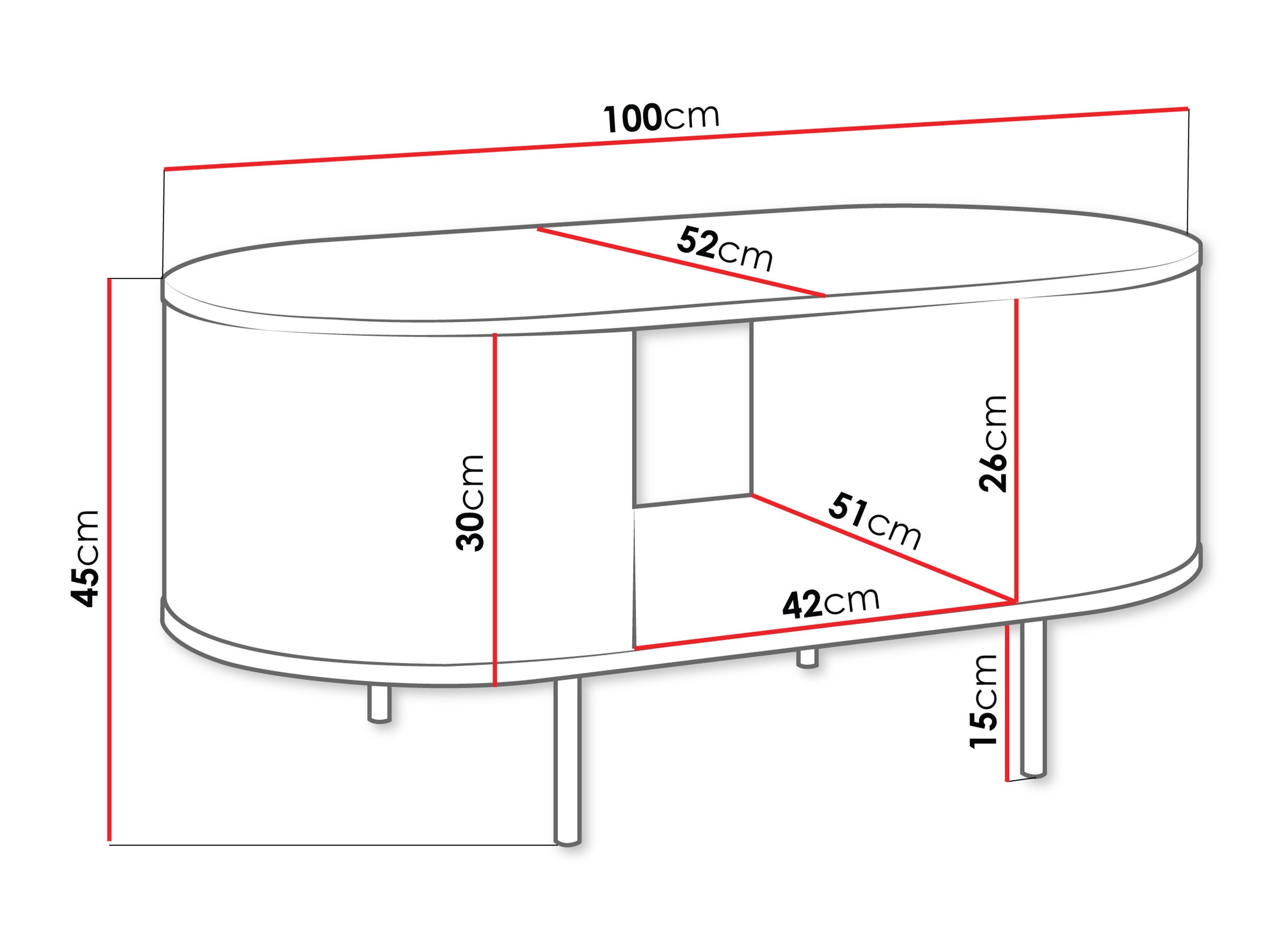Couchtisch Comfivo Livtena (Schwarzer Marmor + Schwarz)