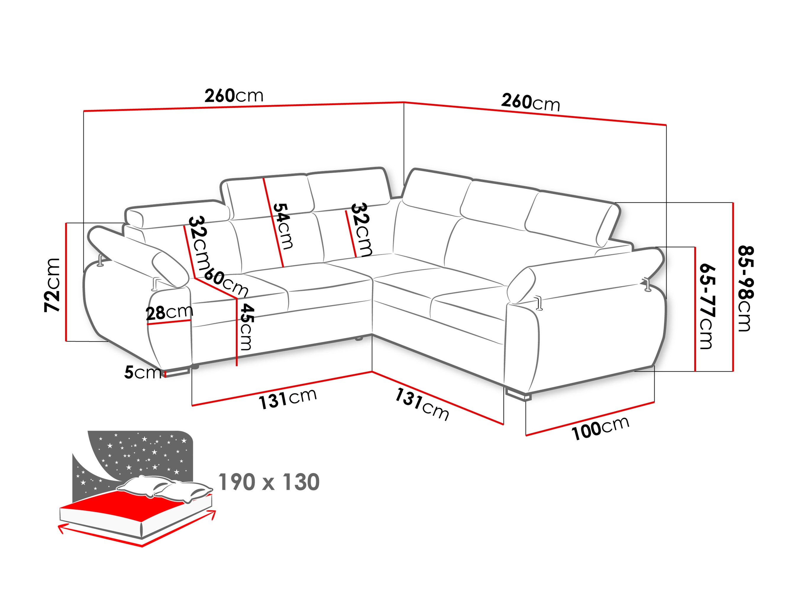 Ecksofa Columbus 215 (Aragon 14)