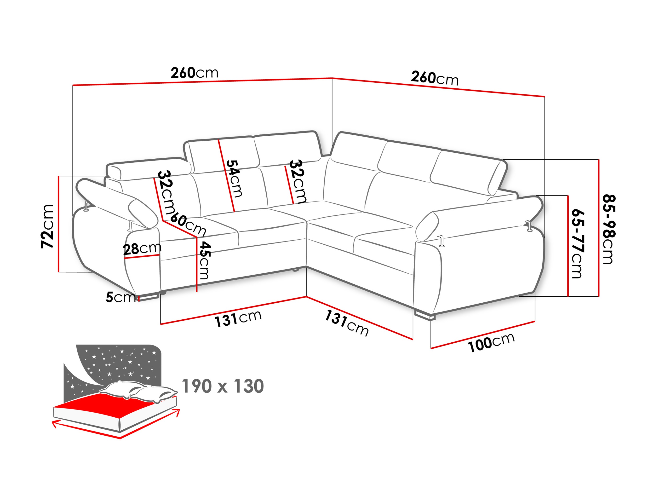 Ecksofa Columbus 215 (Kronos 22)