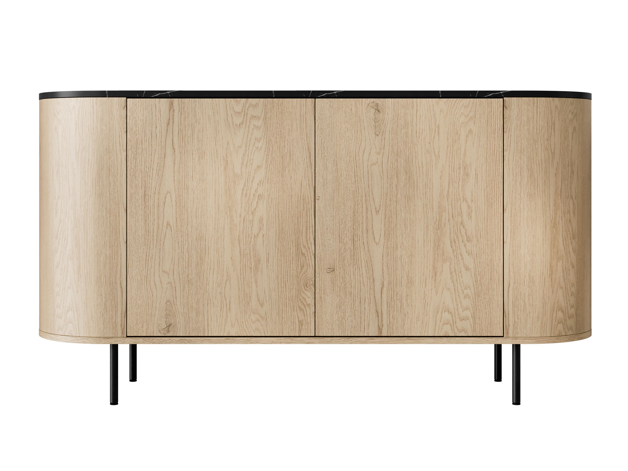 Sideboard Comfivo Livtena (Schwarzer Marmor + Schwarz)