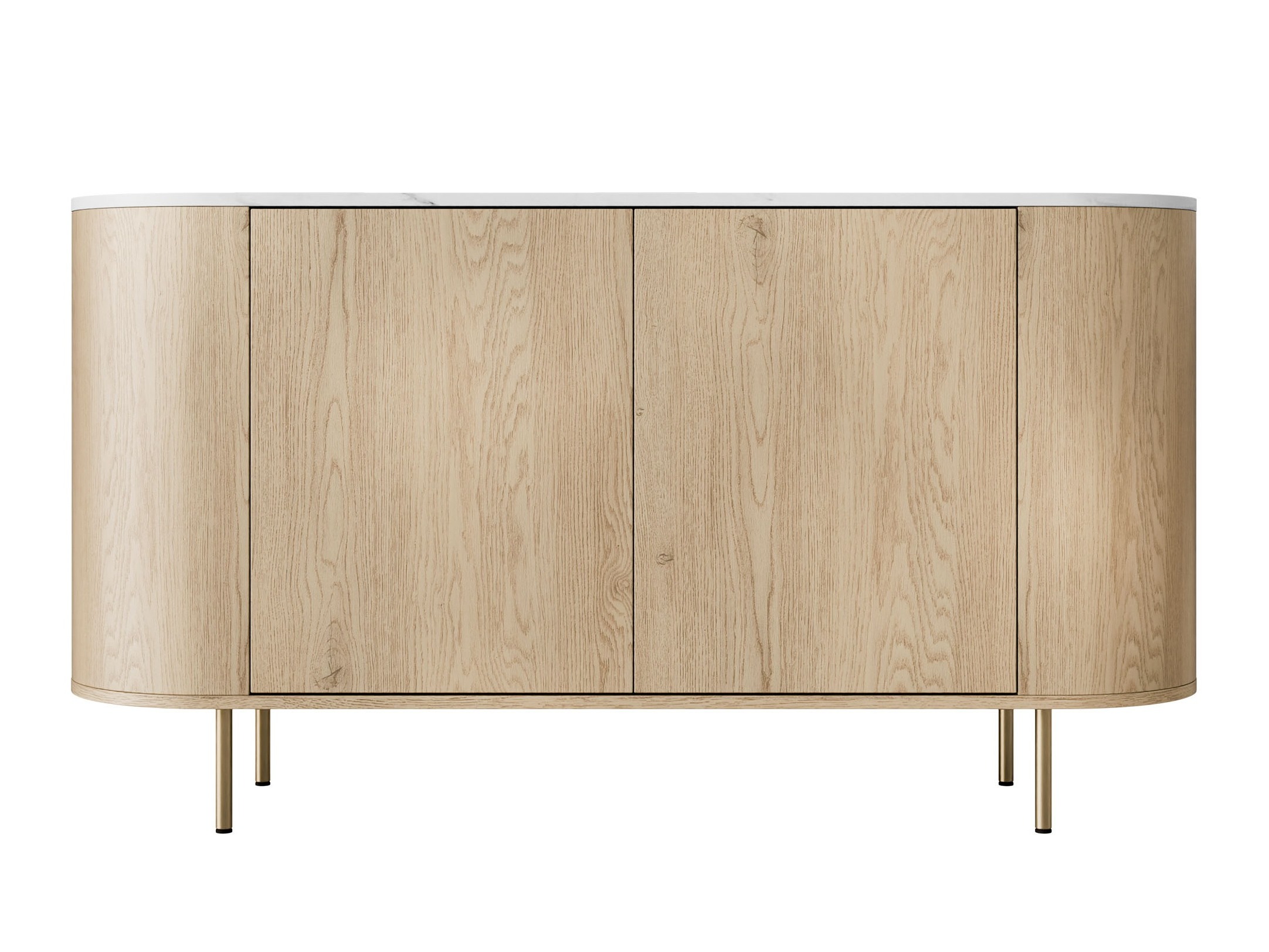 Sideboard Comfivo Livtena (Weißer Marmor + Gold)
