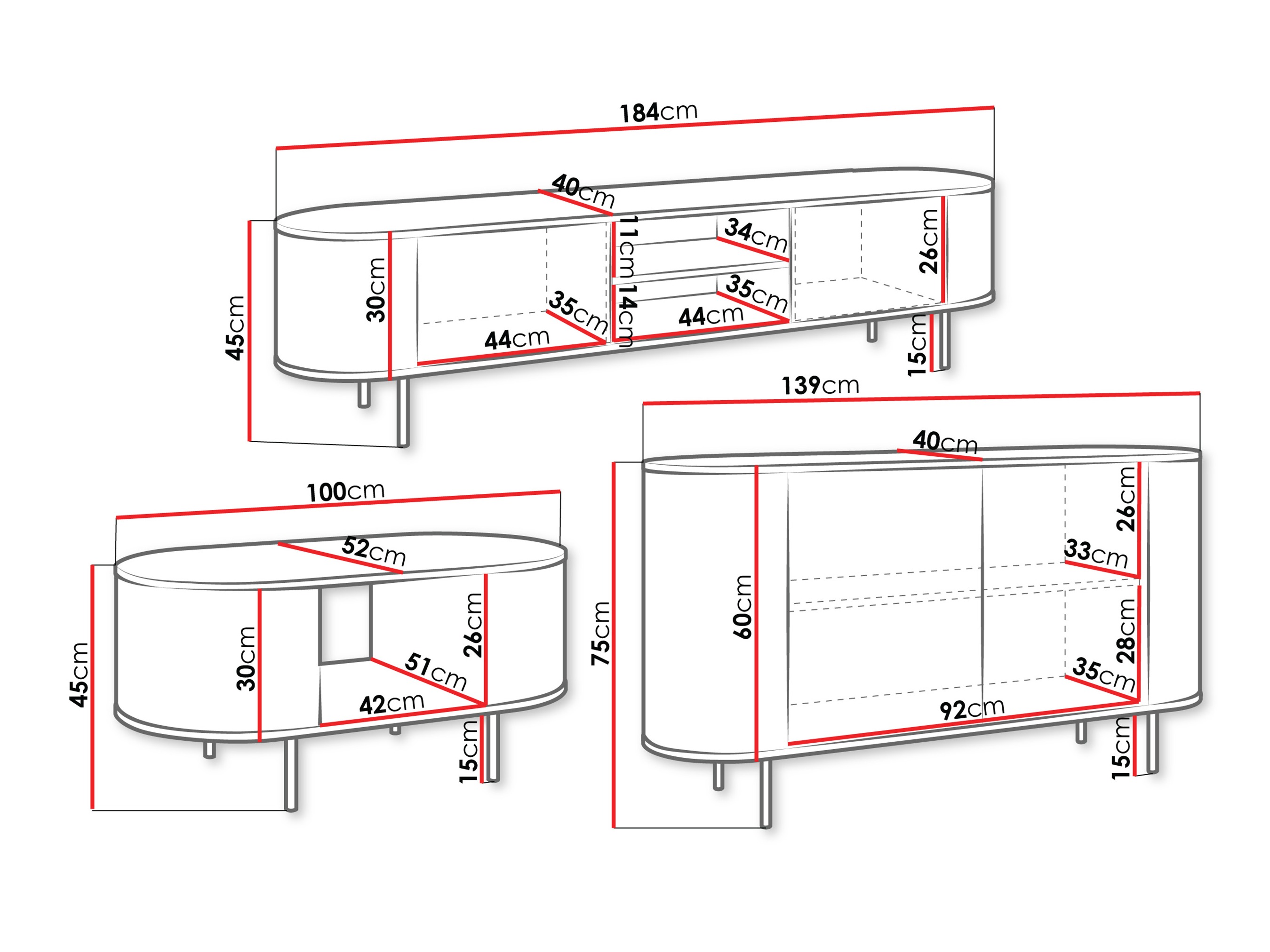 Wohnzimmer-Sets Comfivo Livtena 105 (Weißer Marmor + Gold)