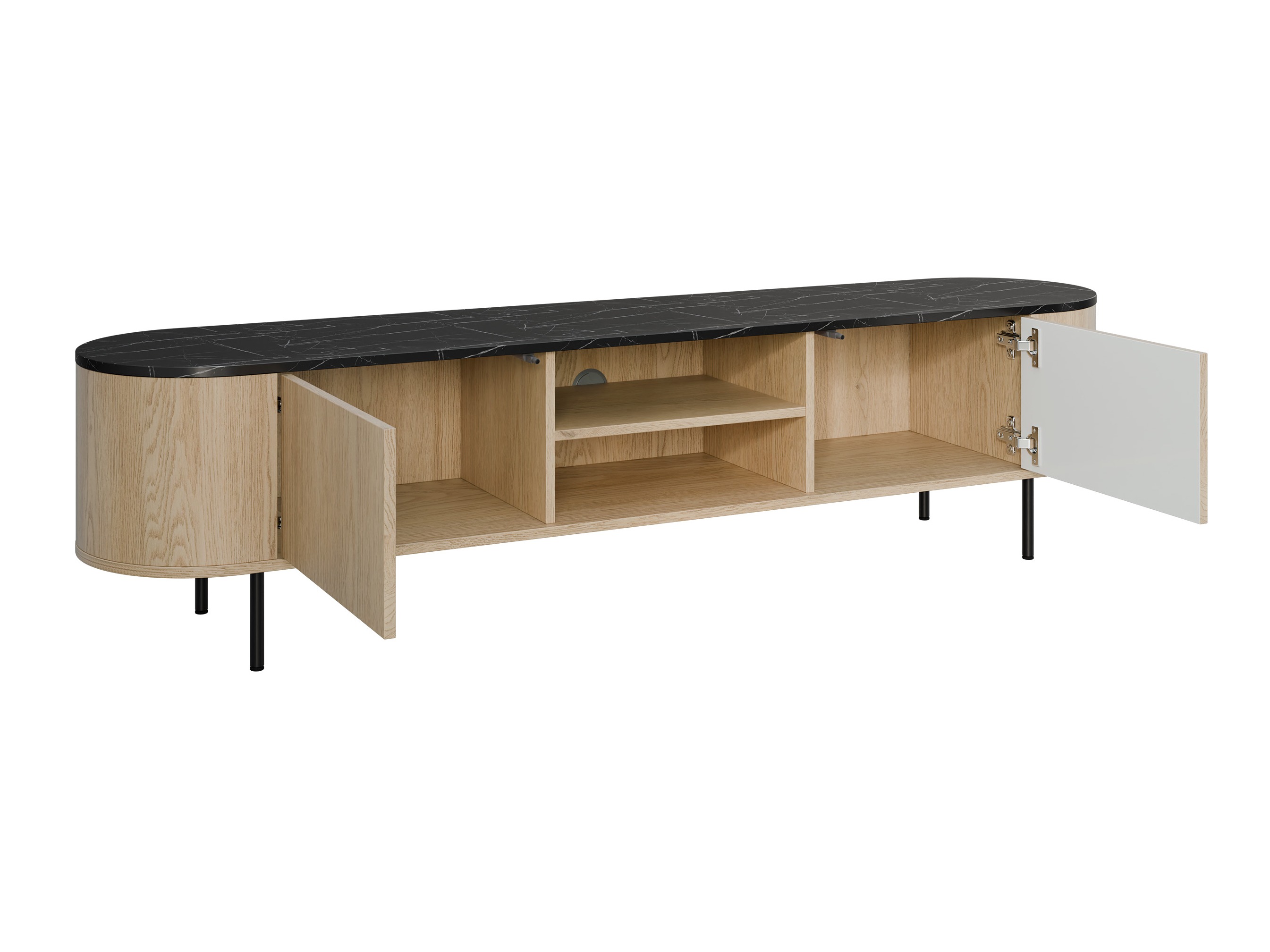 Wohnzimmer-Sets Comfivo Livtena (Weißer Marmor + Gold)