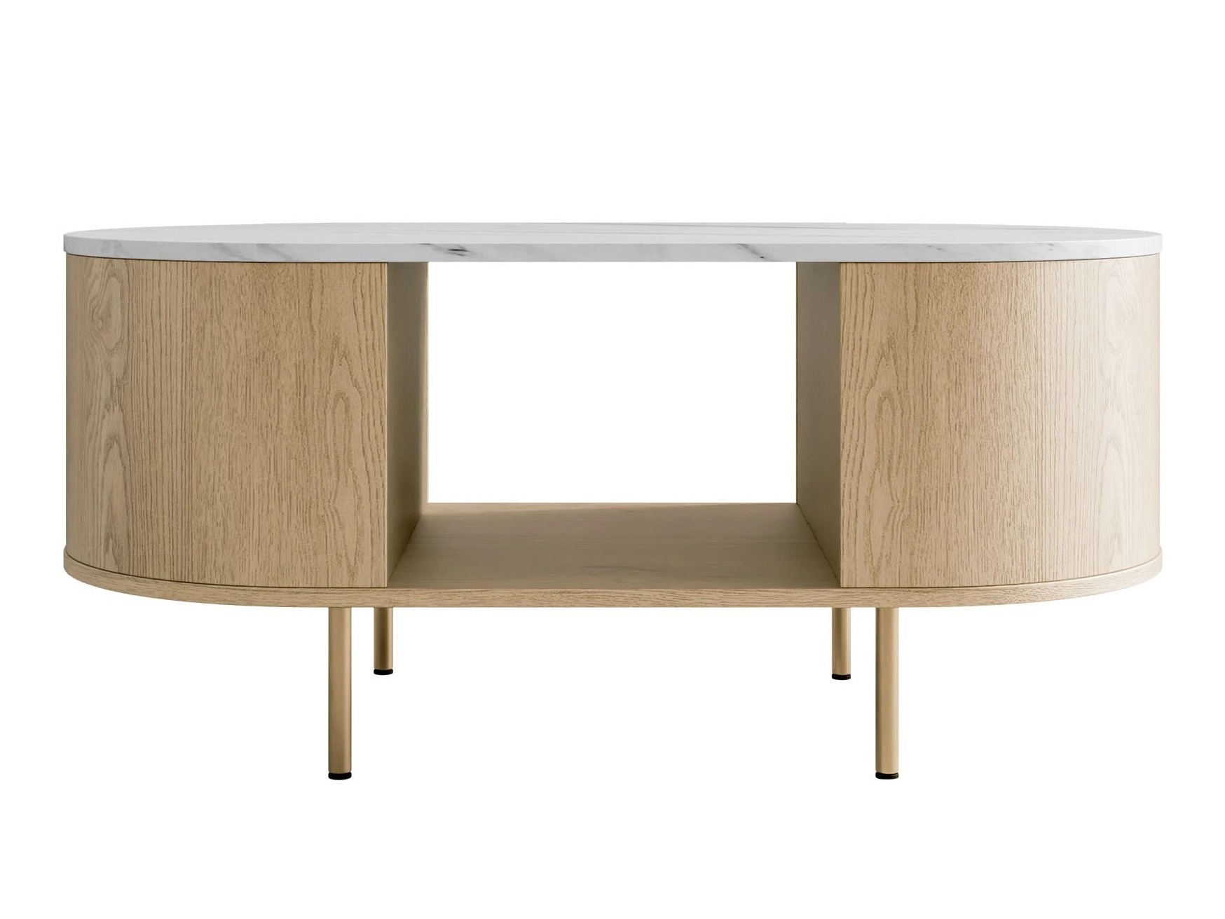 Wohnzimmer-Sets Comfivo Livtena (Weißer Marmor + Gold)