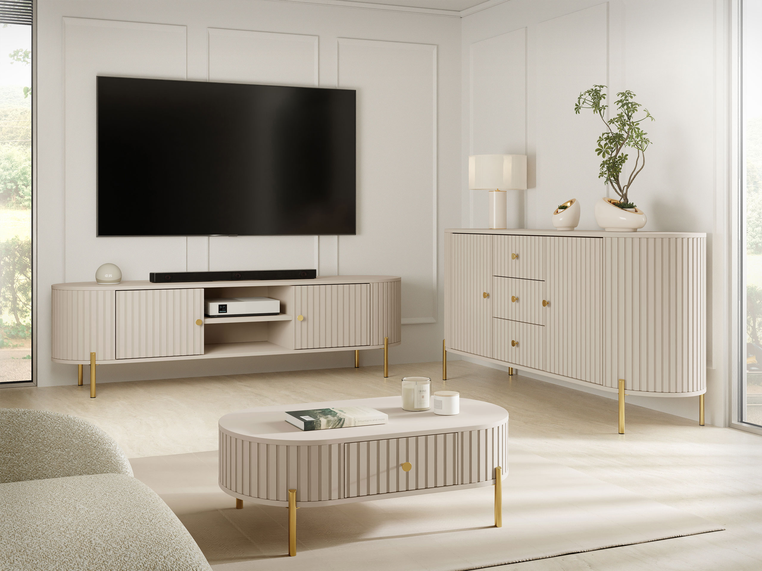 Wohnzimmer-Sets Comfivo Mirsoni 105