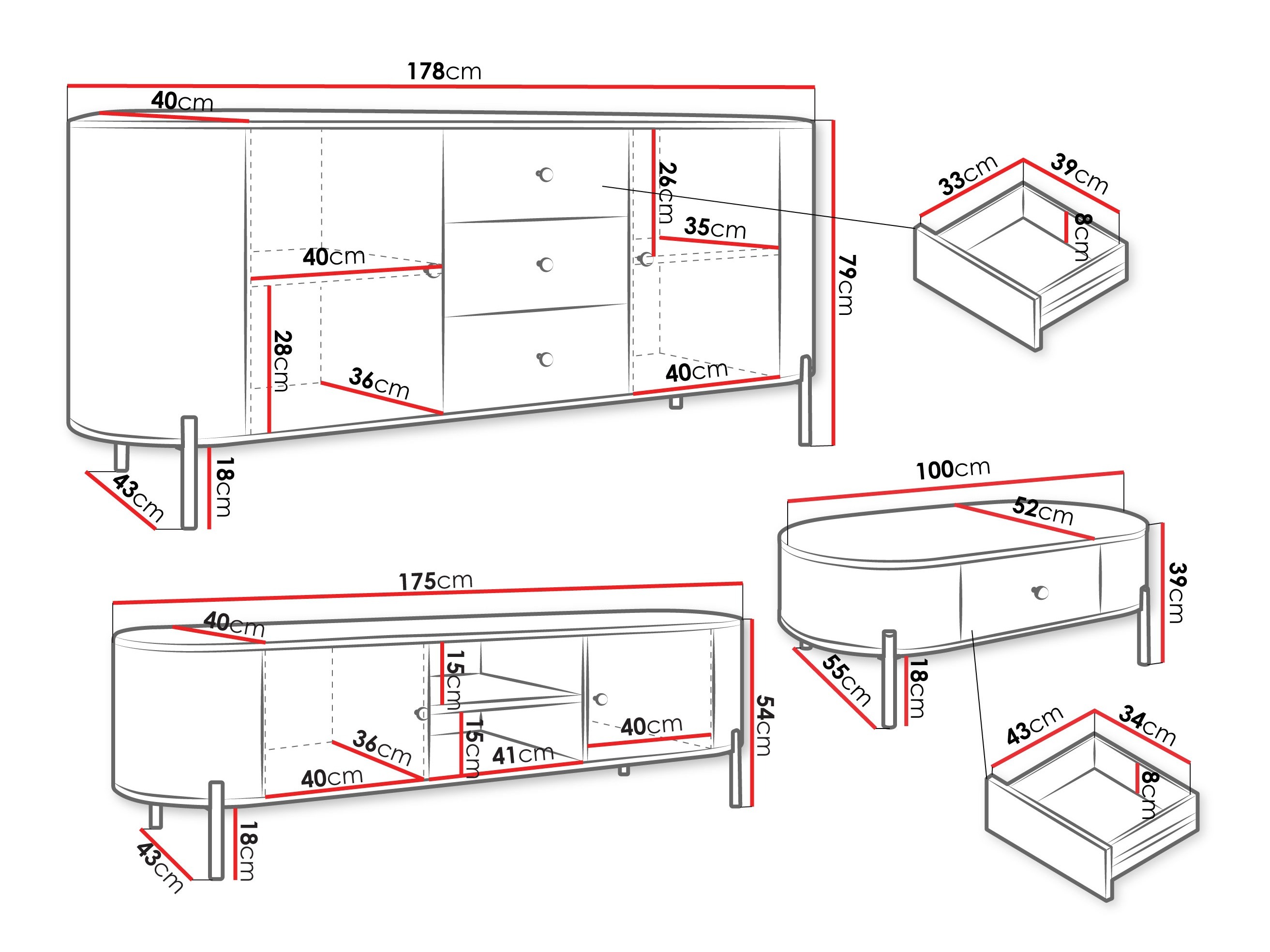 Wohnzimmer-Sets Comfivo Mirsoni 105