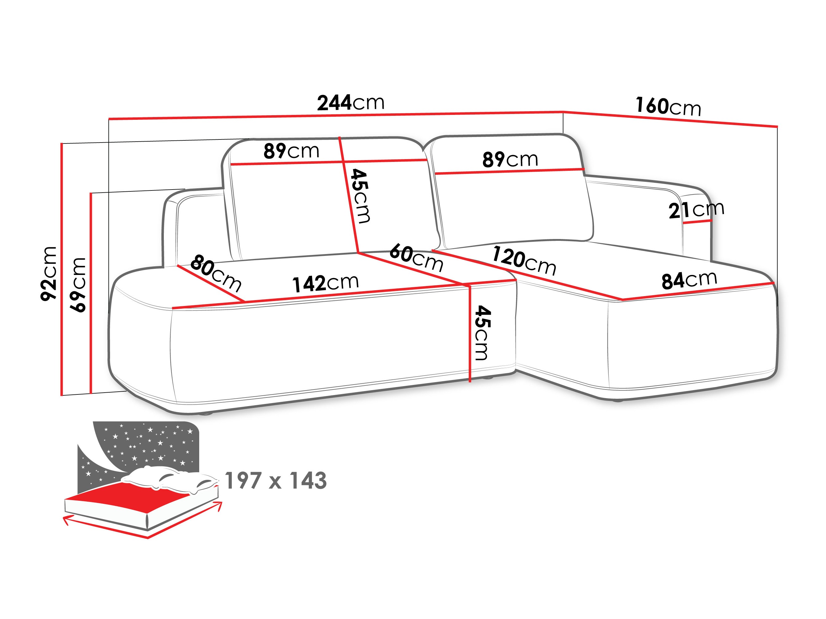 Ecksofa ComfiDream 203 (Perfect Harmony 02)