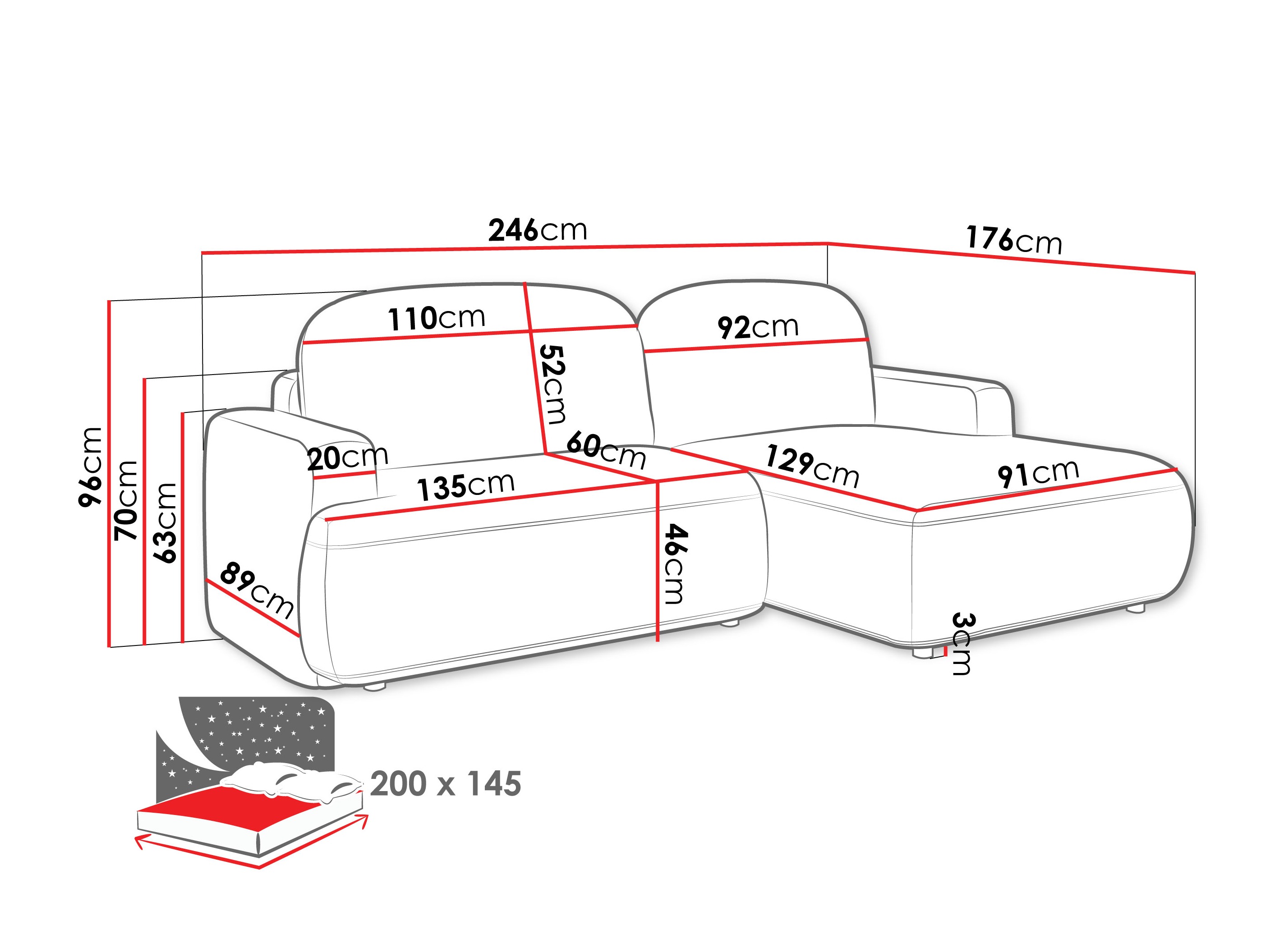 Ecksofa ComfiDream Marila (Perfect Harmony 39)