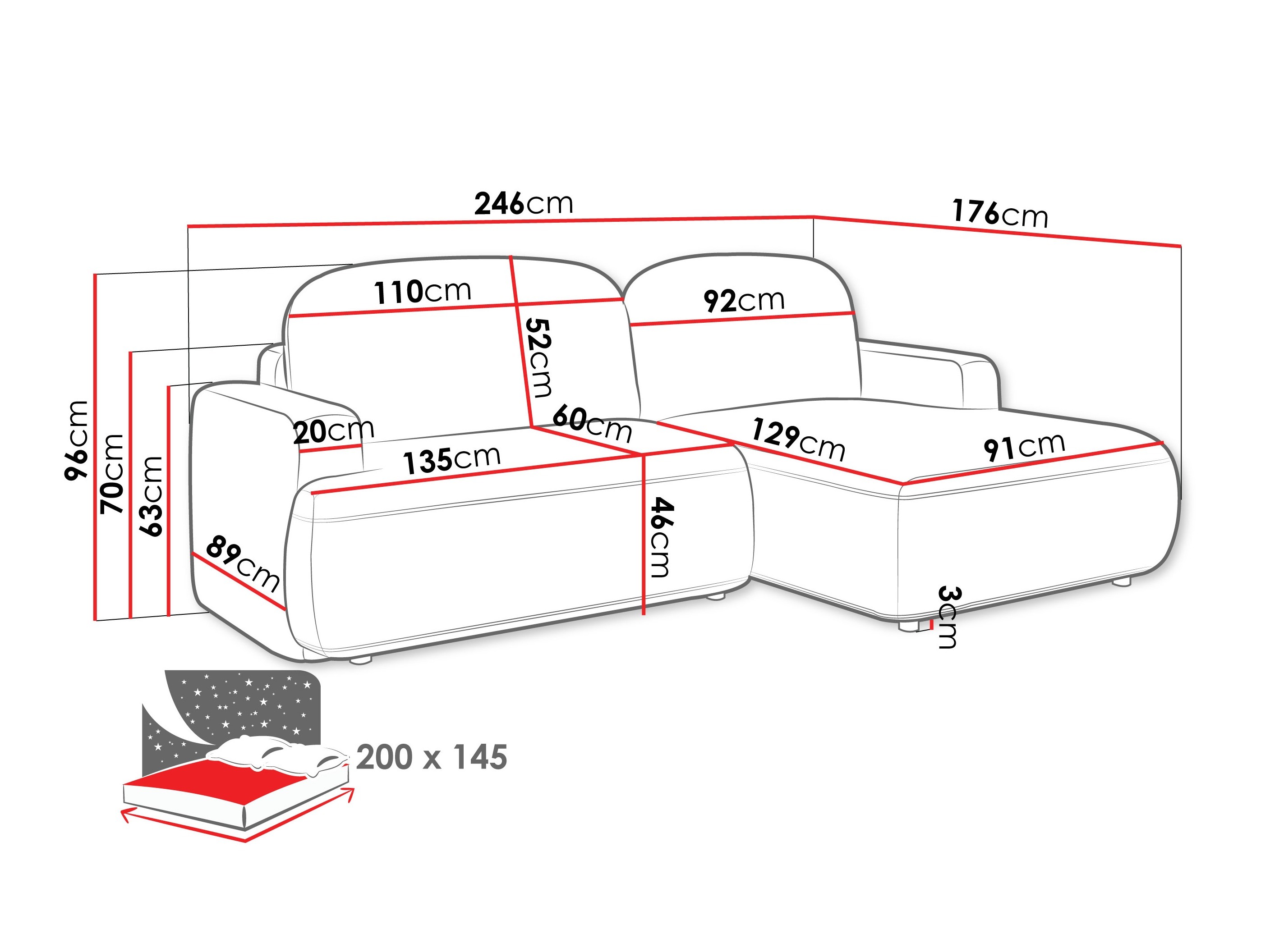 Ecksofa ComfiDream Marila (Perfect Harmony 77)