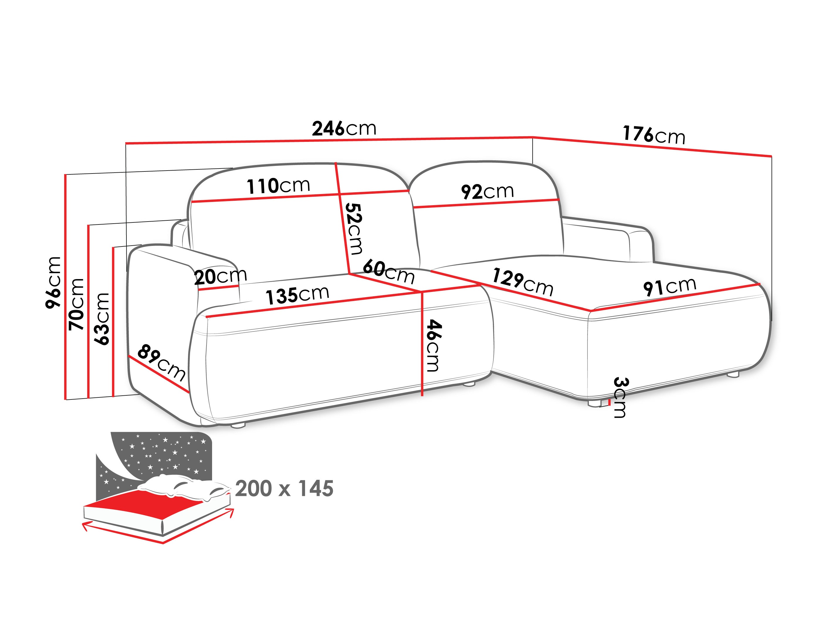 Ecksofa ComfiDream Marila (Perfect Harmony 82)