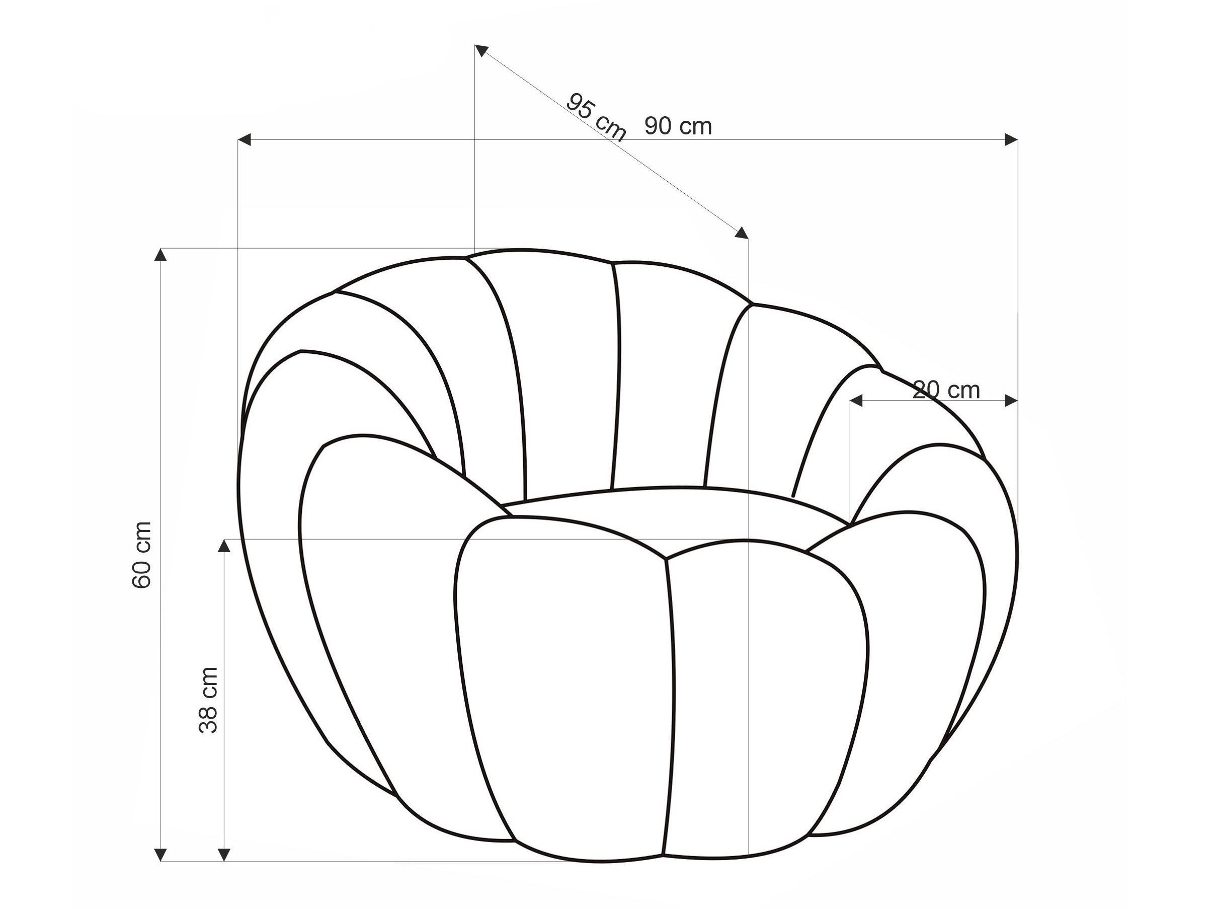 Sessel Houston Lana (Cremefarben)