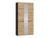 Kleiderschrank Venlori 139 (Anthrazit + Artisan Eichenholzoptik)