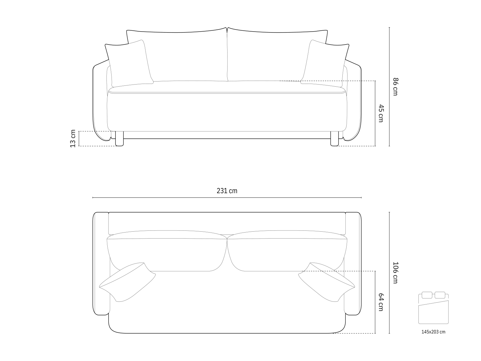Schlafsofa Beckley 182 (Wind 02)