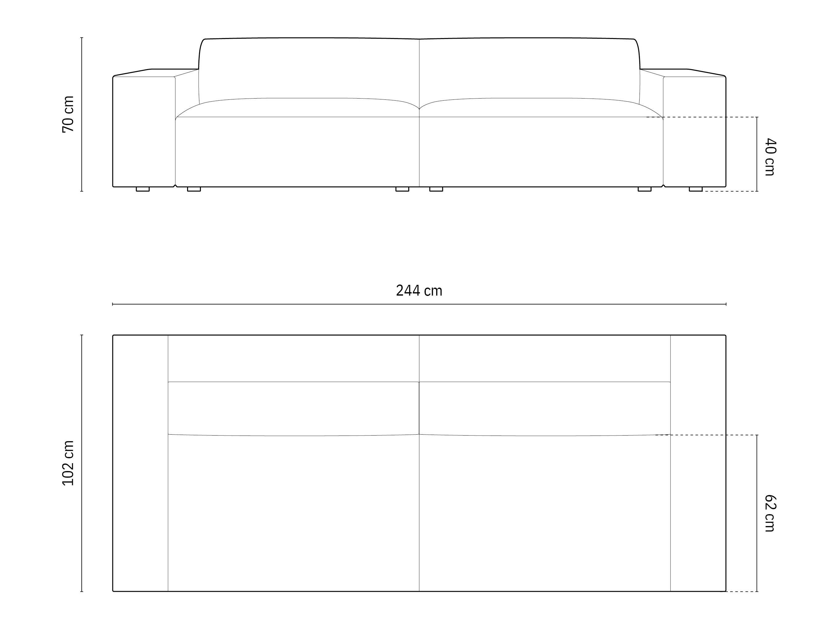 Sofa Lomcalu 105 (Bluvel 86)