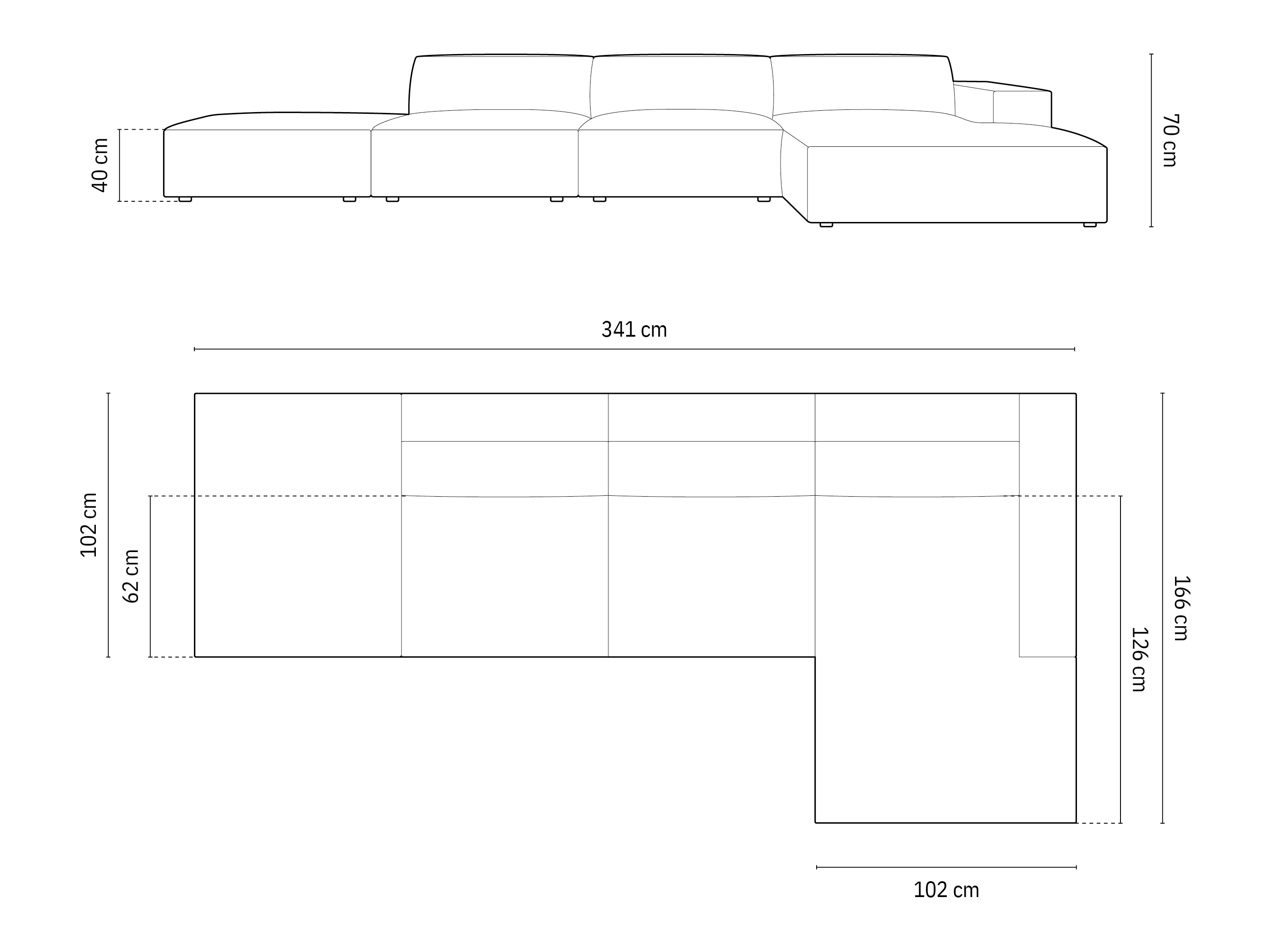 Modulares Ecksofa Lomcalu 109 (Bluvel 22)