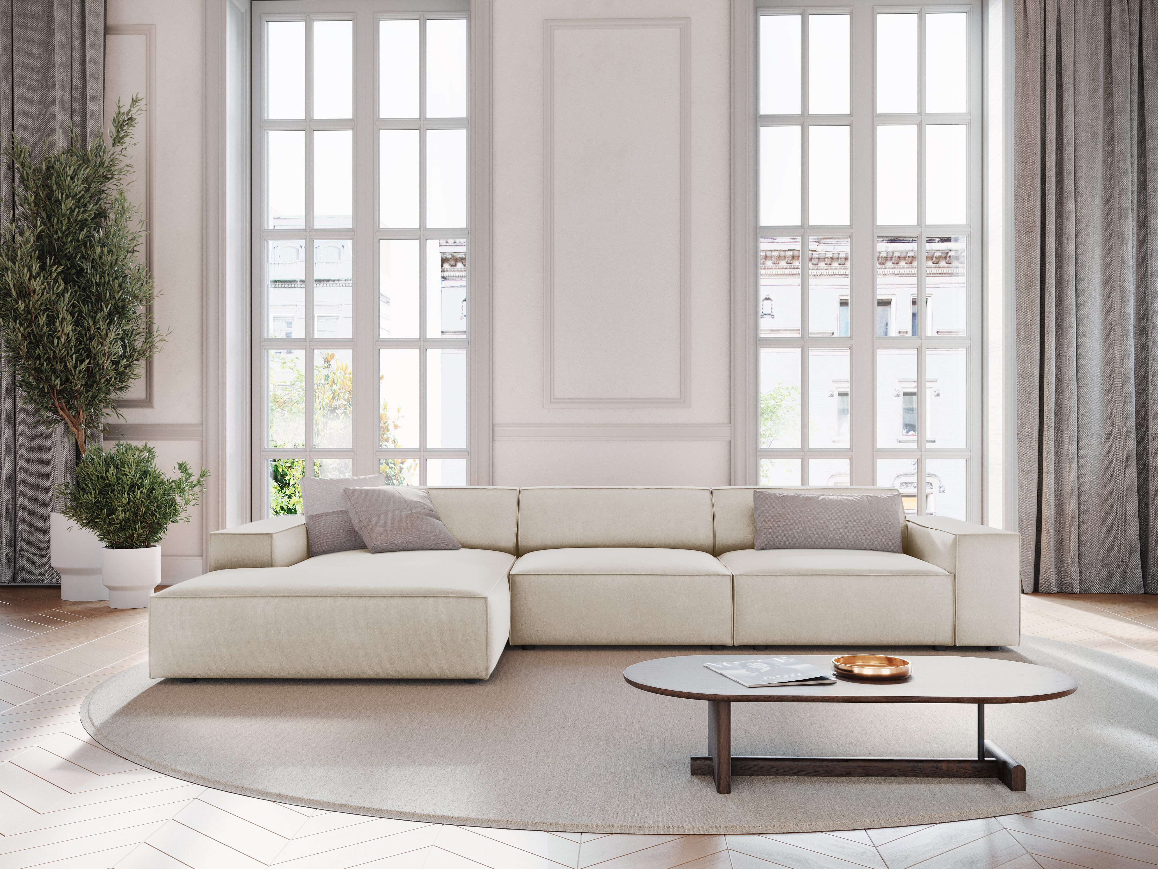 Modulares Ecksofa Lomcalu 102 (Bluvel 30)