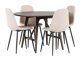 Essgruppe Dallas 4887 (Schwarz + Beige)