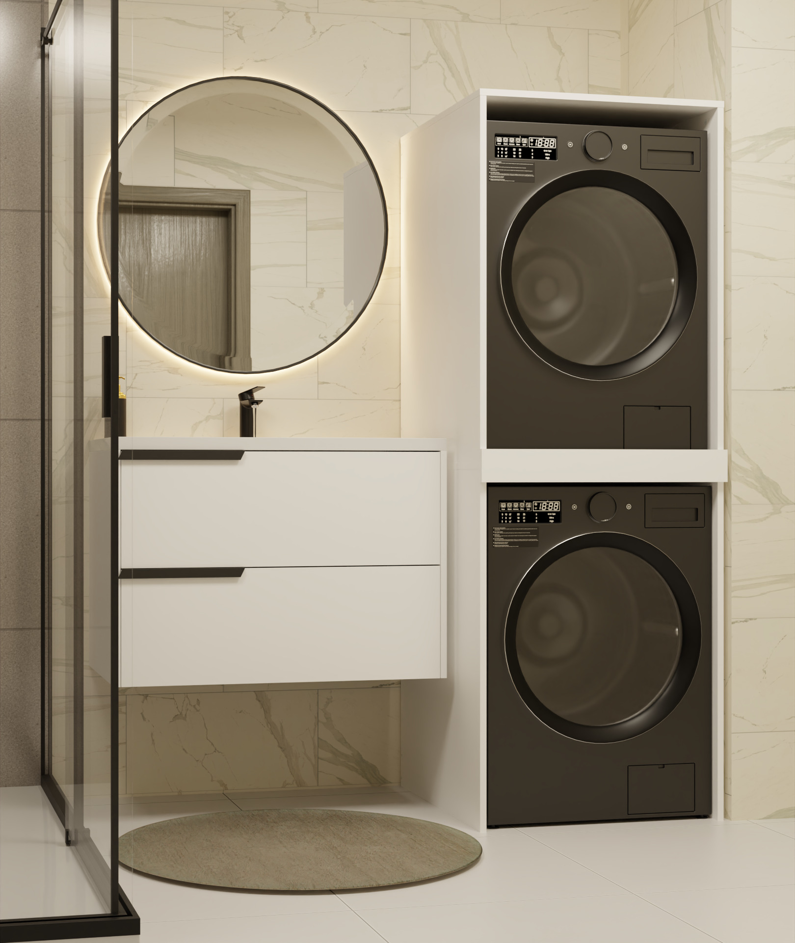 Badezimmer-Regal Balelbo 108 (Weiß)