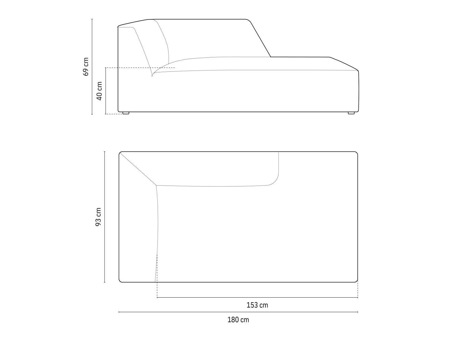 Chaiselongue Vermaru 106 (Scala Asche)