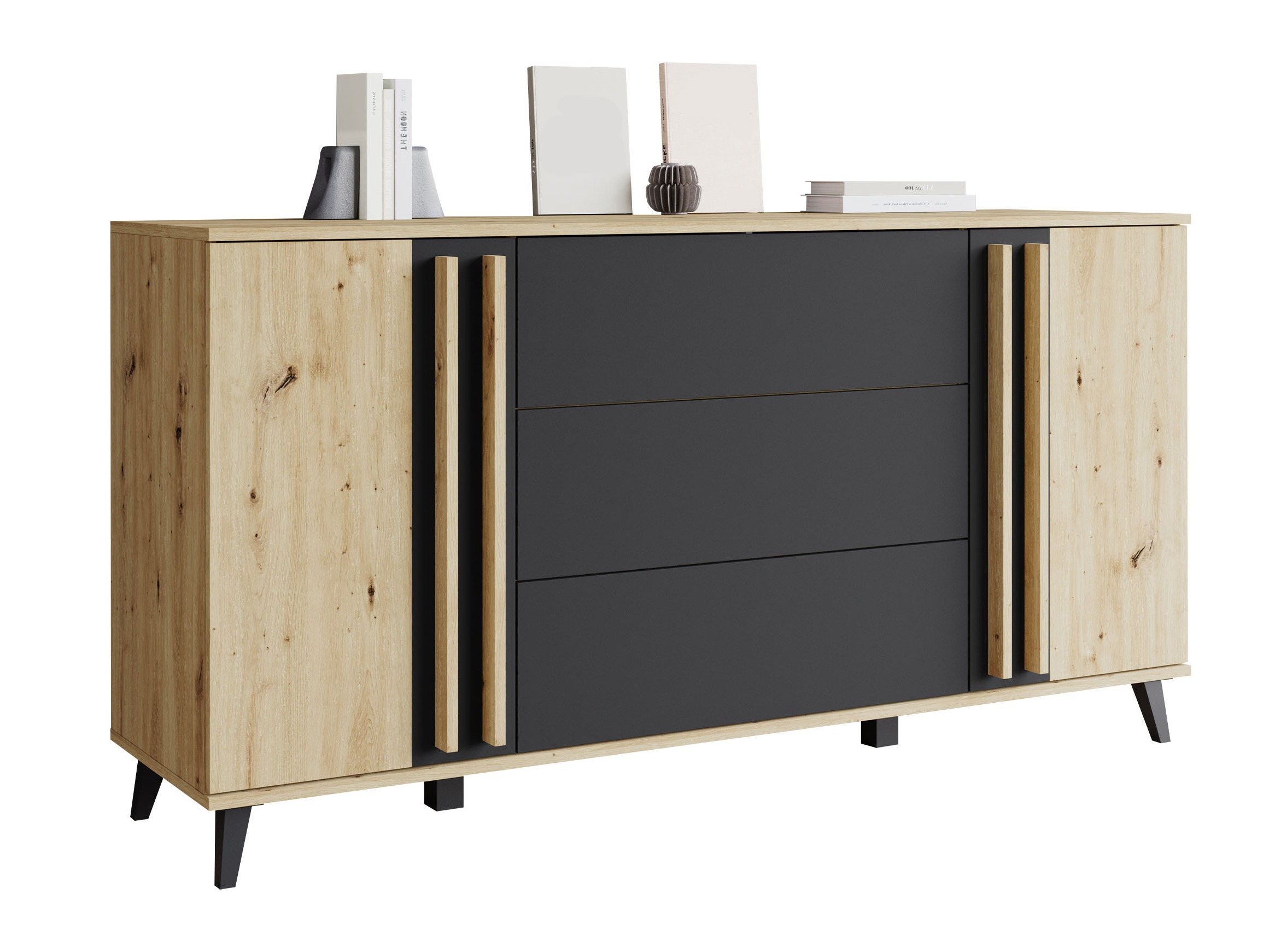 Kommoden Facetor (Artisan Eichenholzoptik + Graphit)
