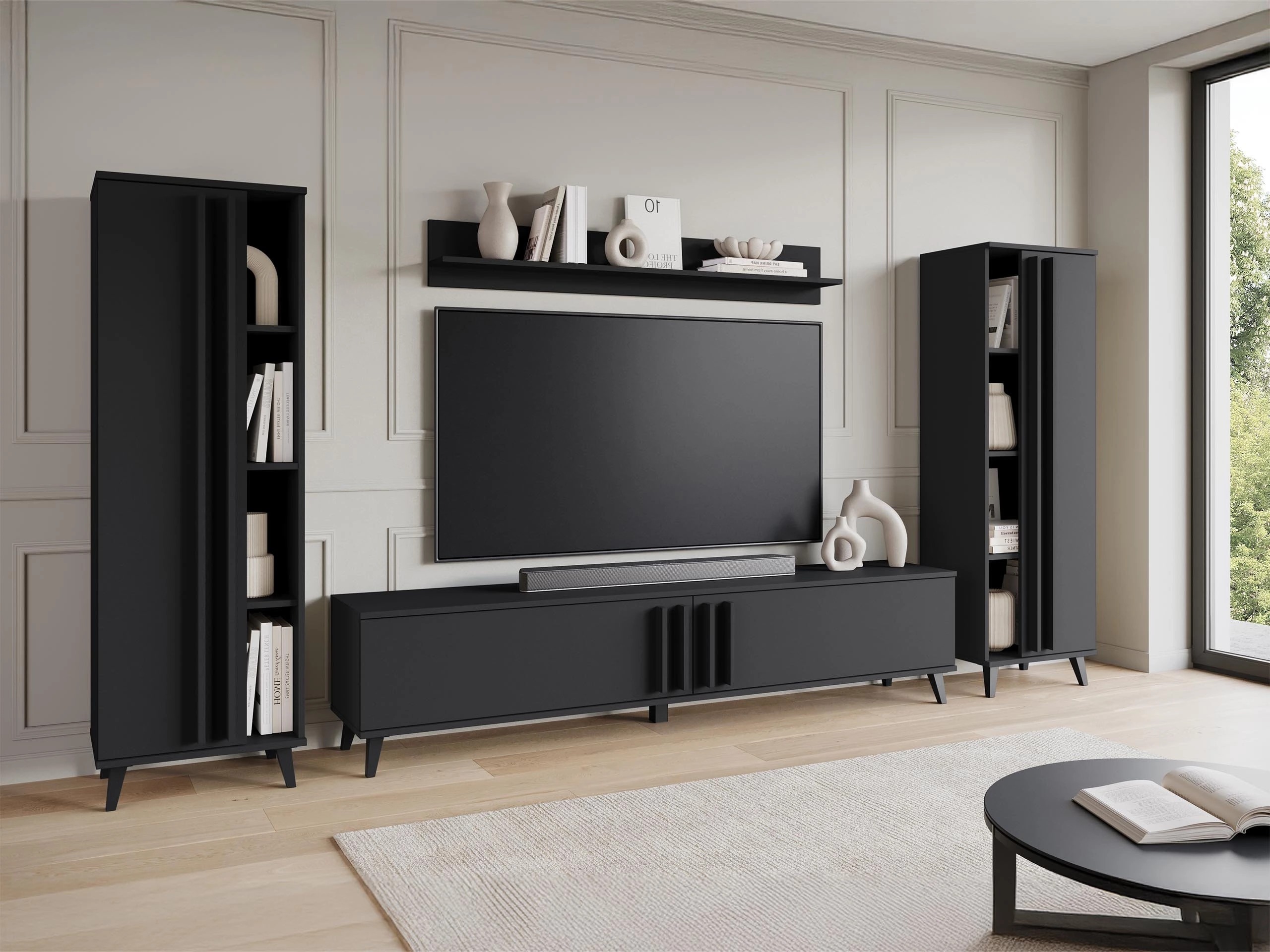 Wohnzimmer-Sets Temora 102 (Graphit)