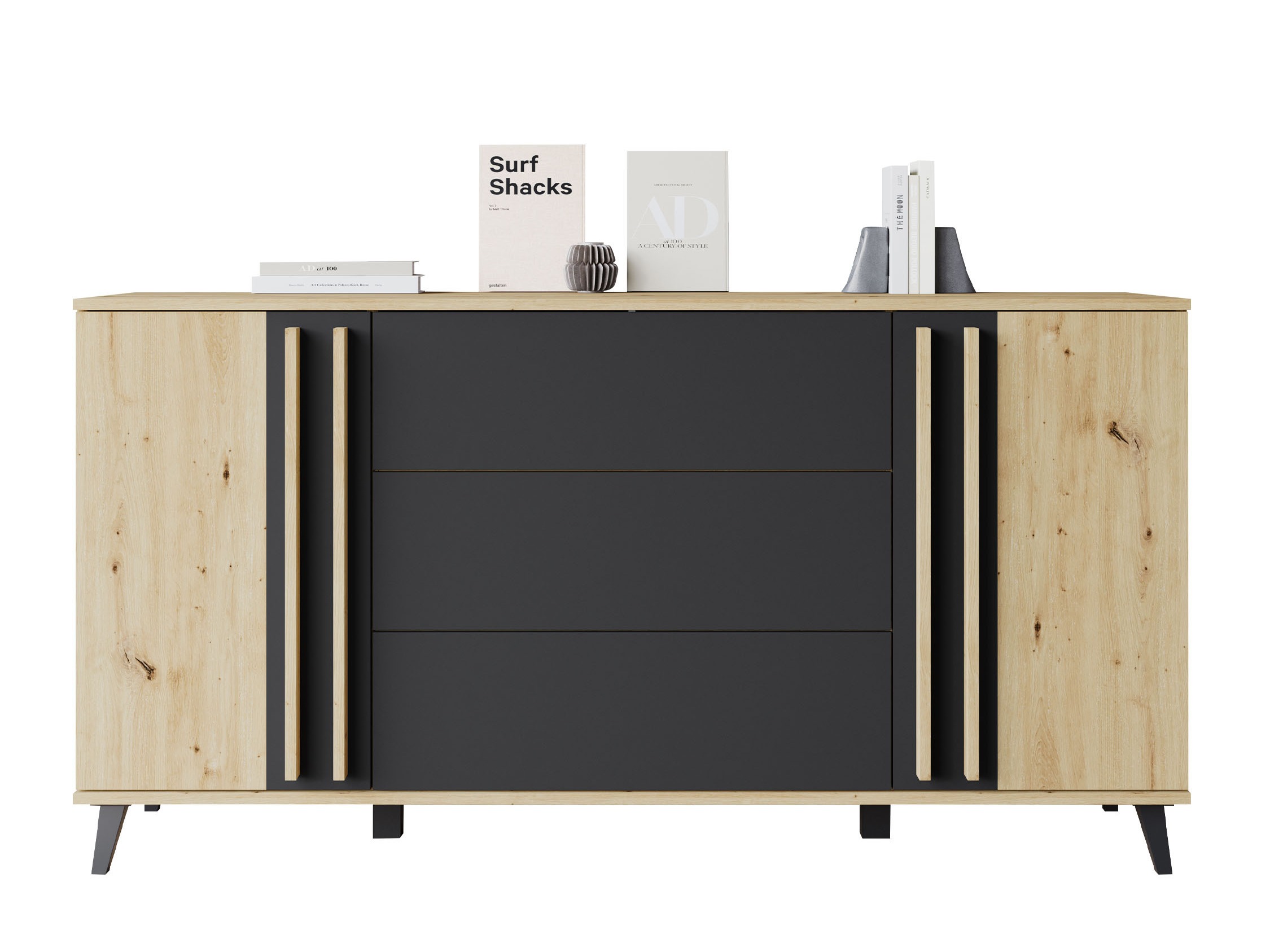 Kommoden Facetor (Artisan Eichenholzoptik + Graphit)