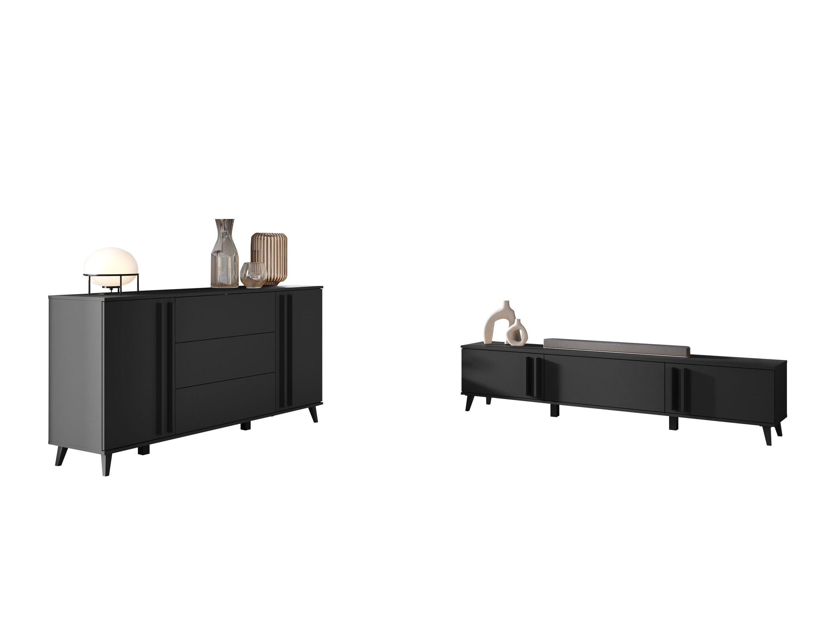 Wohnzimmer-Sets Facetor III (Graphit)