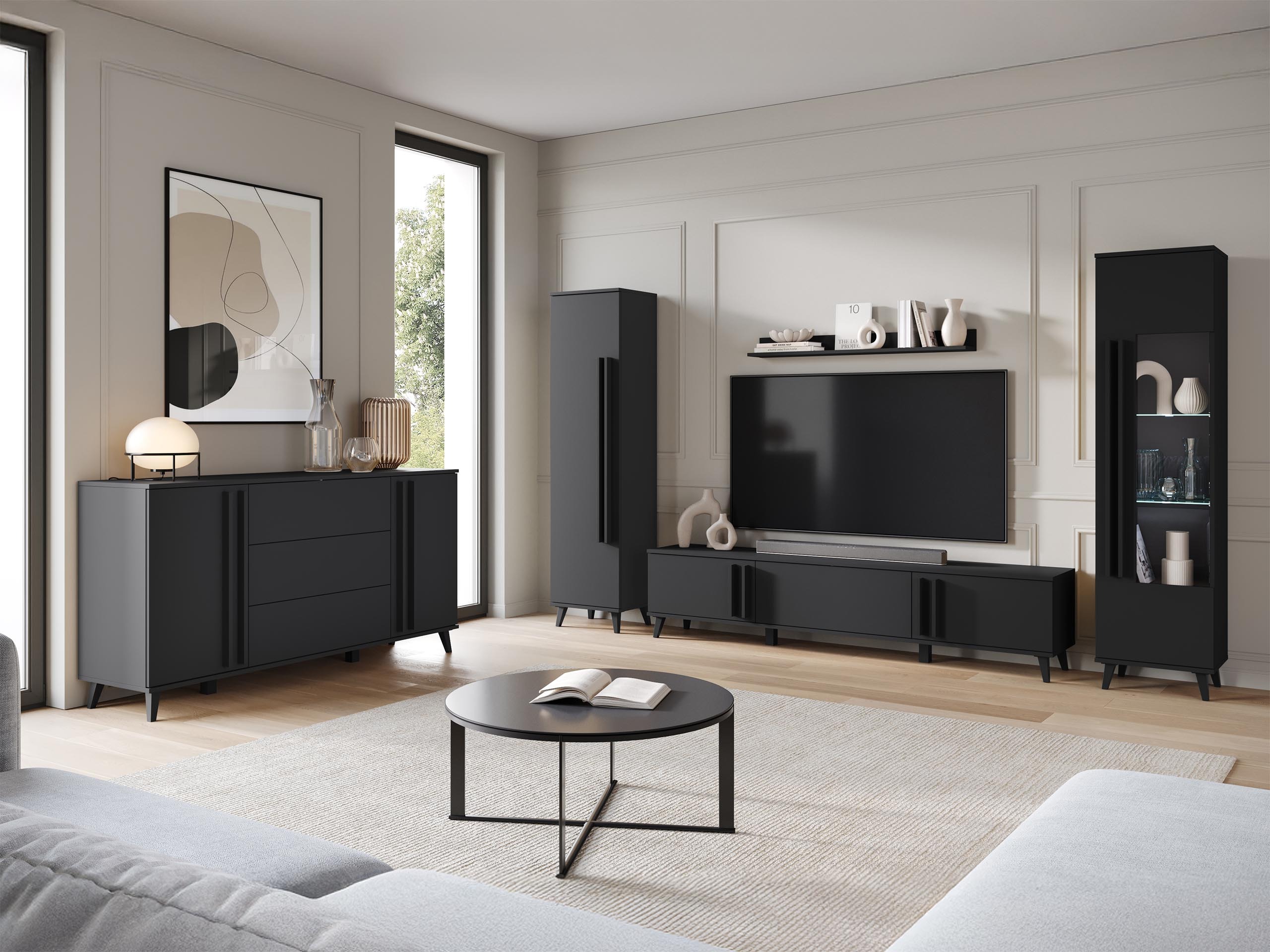 Wohnzimmer-Sets Facetor IV (Graphit)