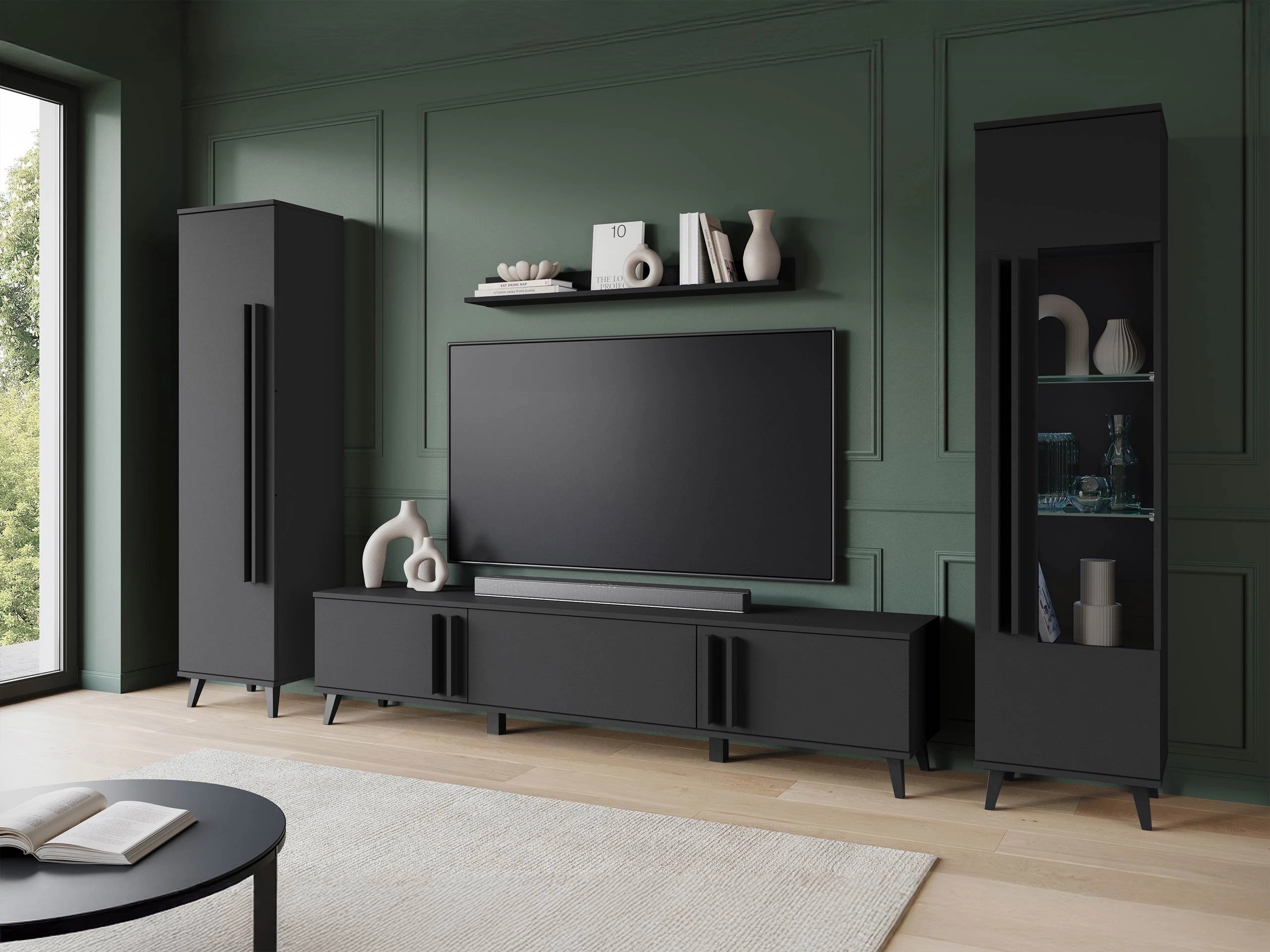 Wohnzimmer-Sets Temora 103 (Graphit)