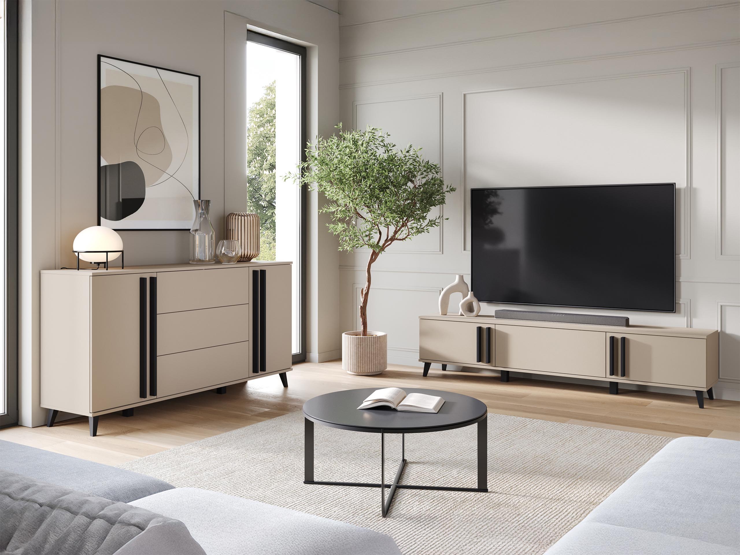 Wohnzimmer-Sets Temora 104 (Kaschmir)