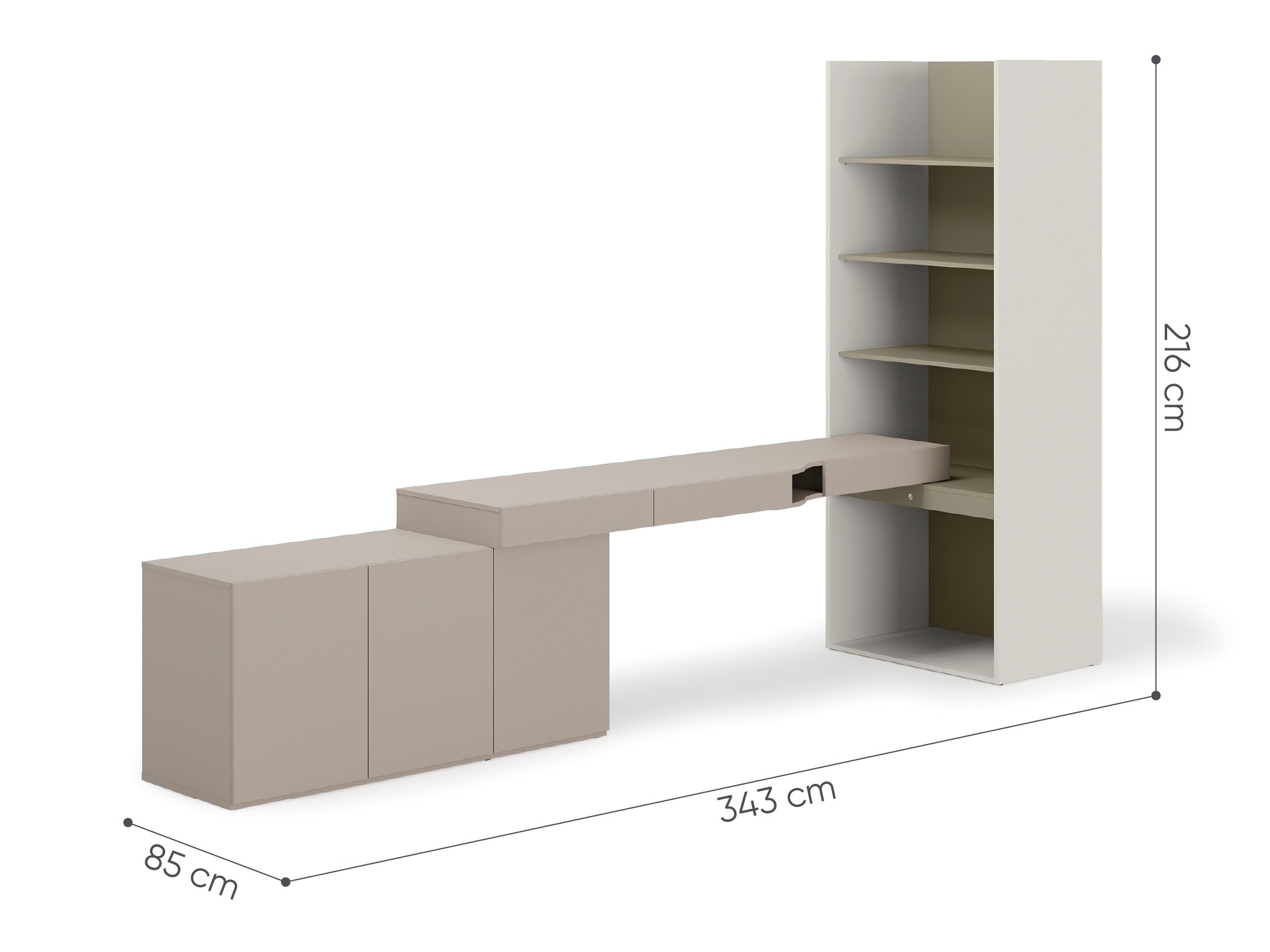 Heimbüro-Set Evareve 118 (Grau + Grün)