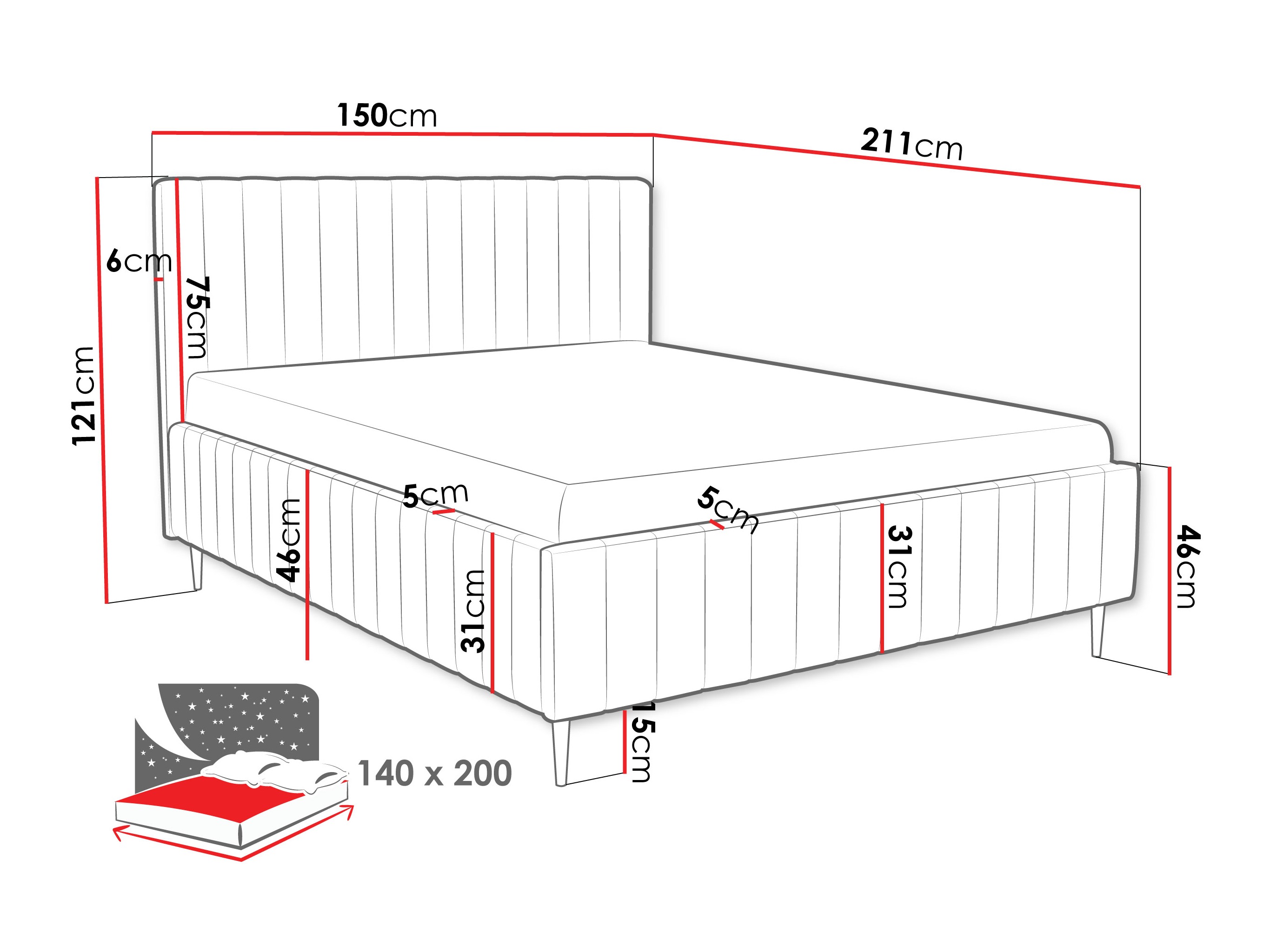 Bett Baltimore 203 (Fresh 4)