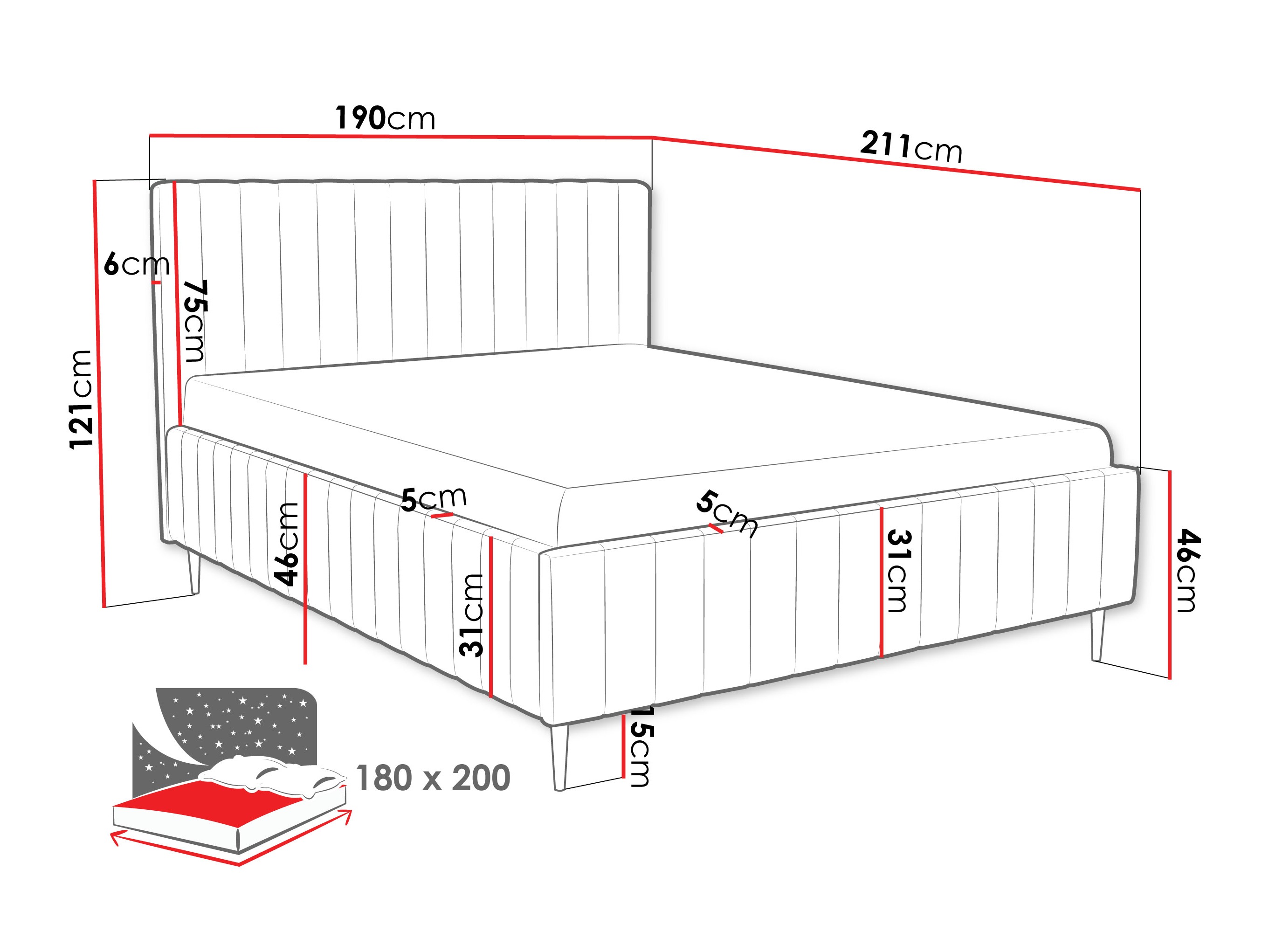 Bett Iris I (Fresh 1)