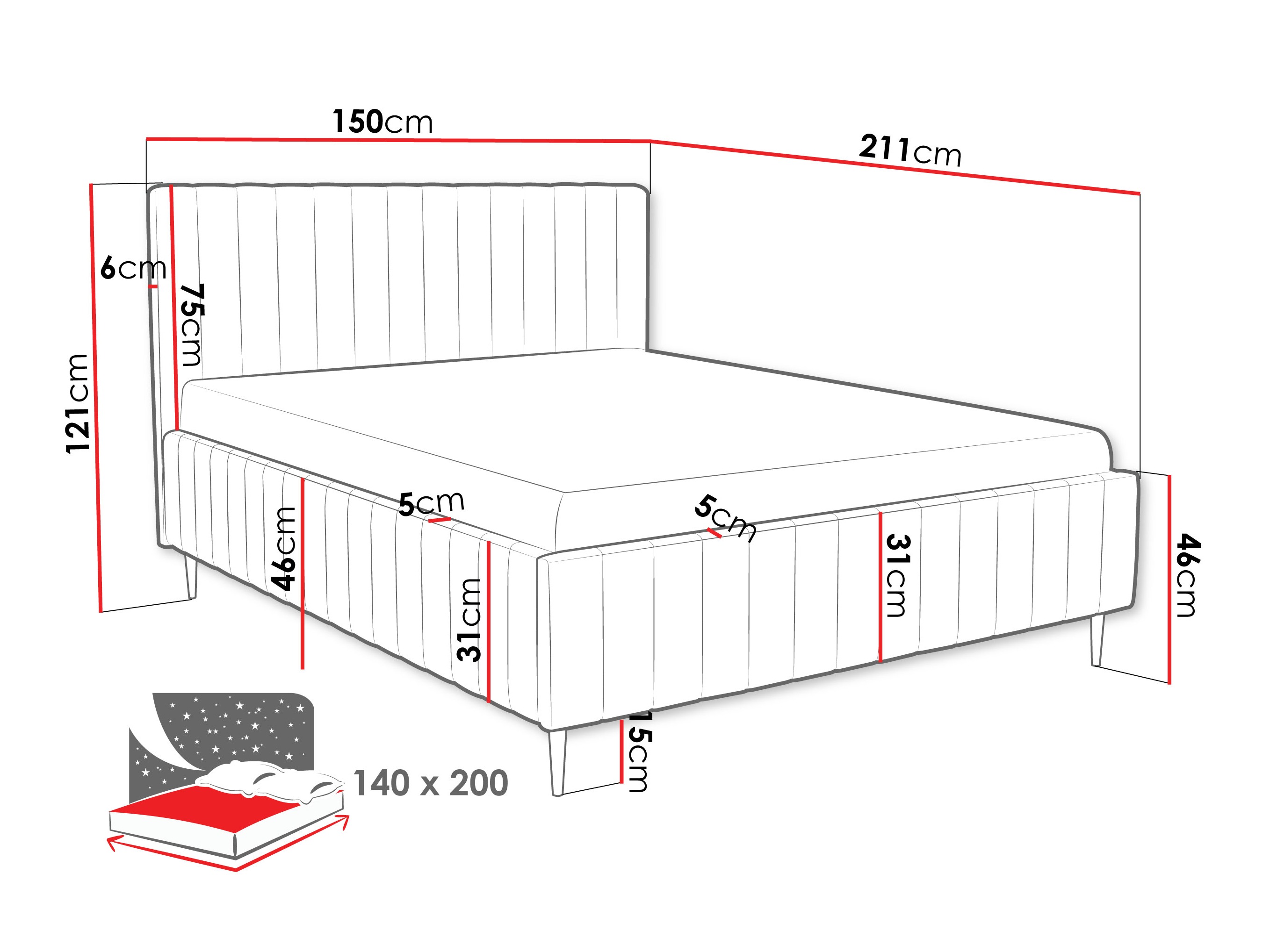 Bett Iris I (Fresh 33)