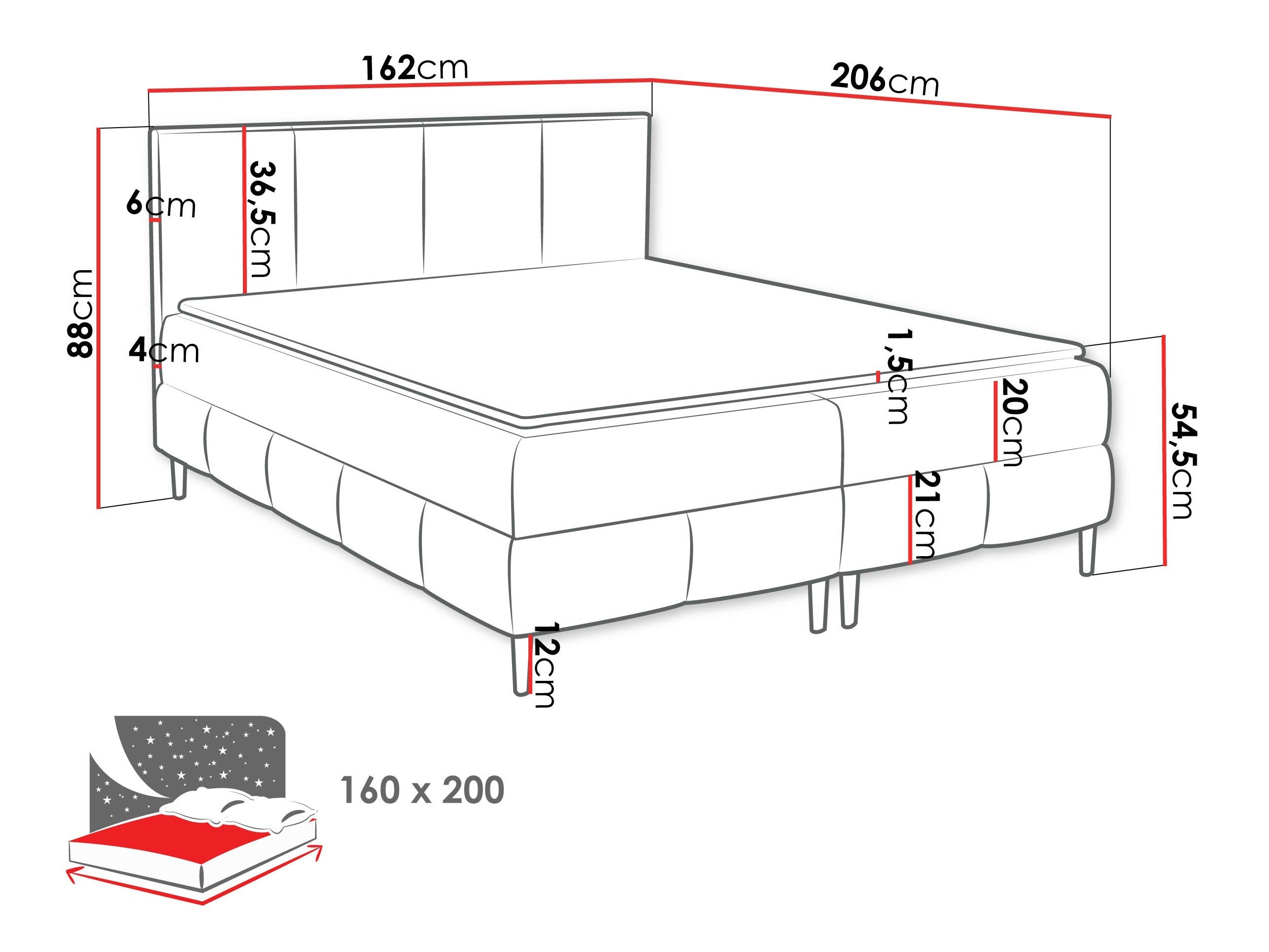 Boxspringbett Rivus I (Coral 15)