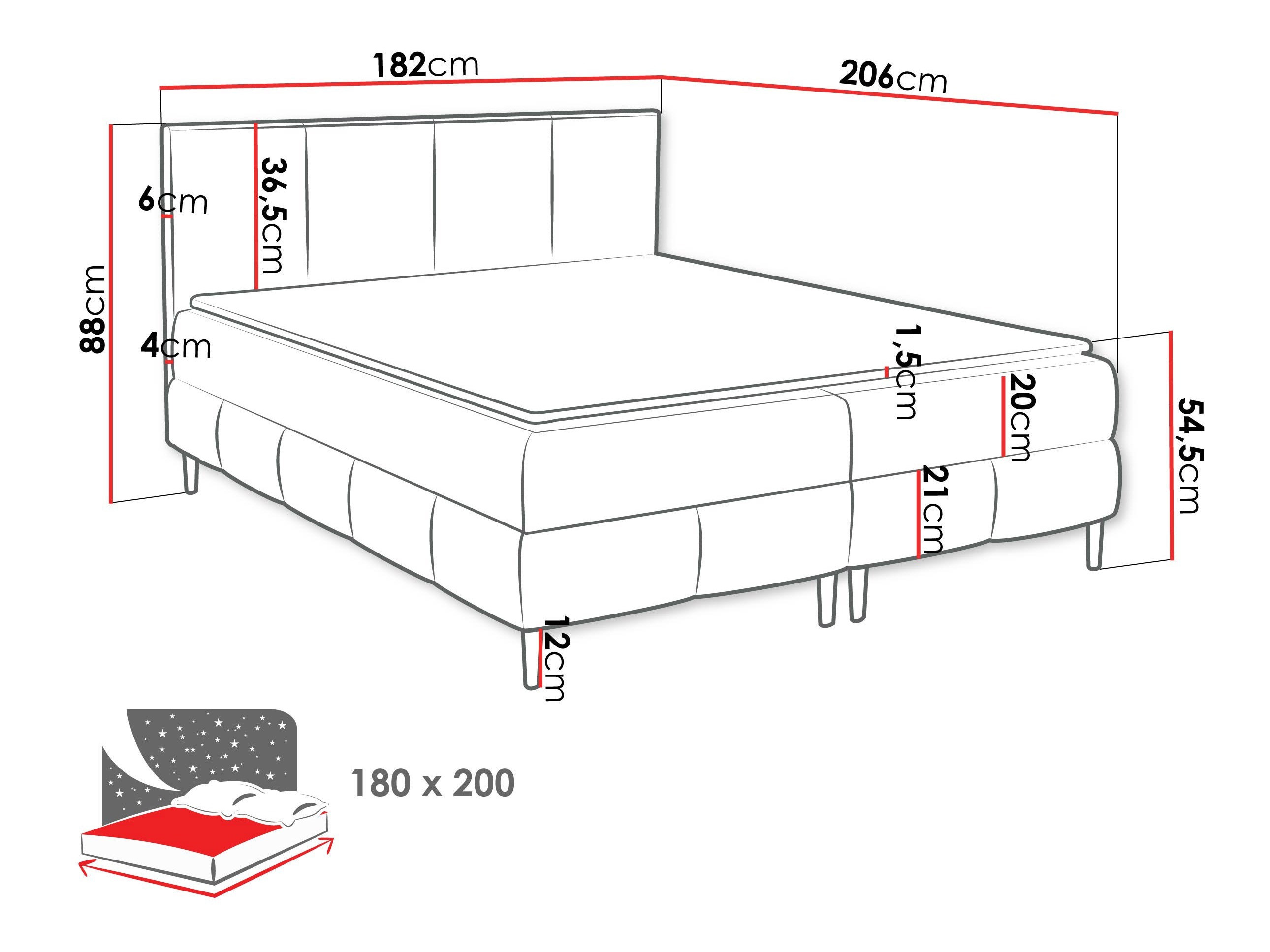 Boxspringbett Rivus I (Coral 75)