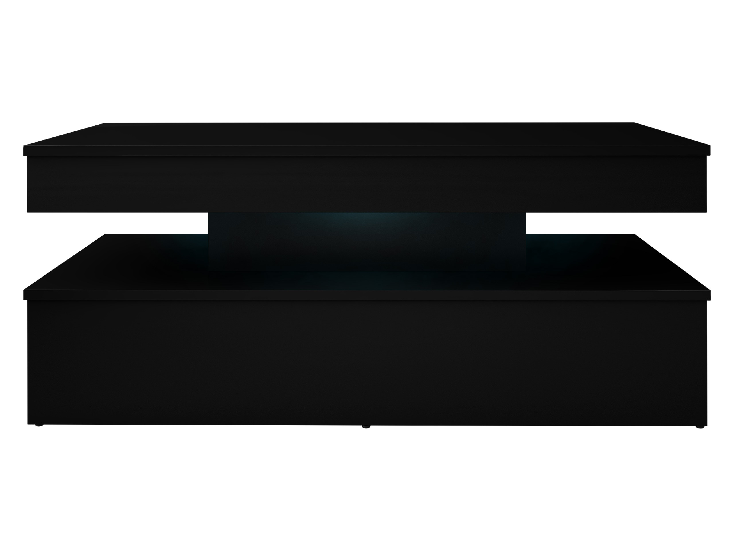 Couchtisch Monfero 100 (Schwarz + Schwarz glänzend)