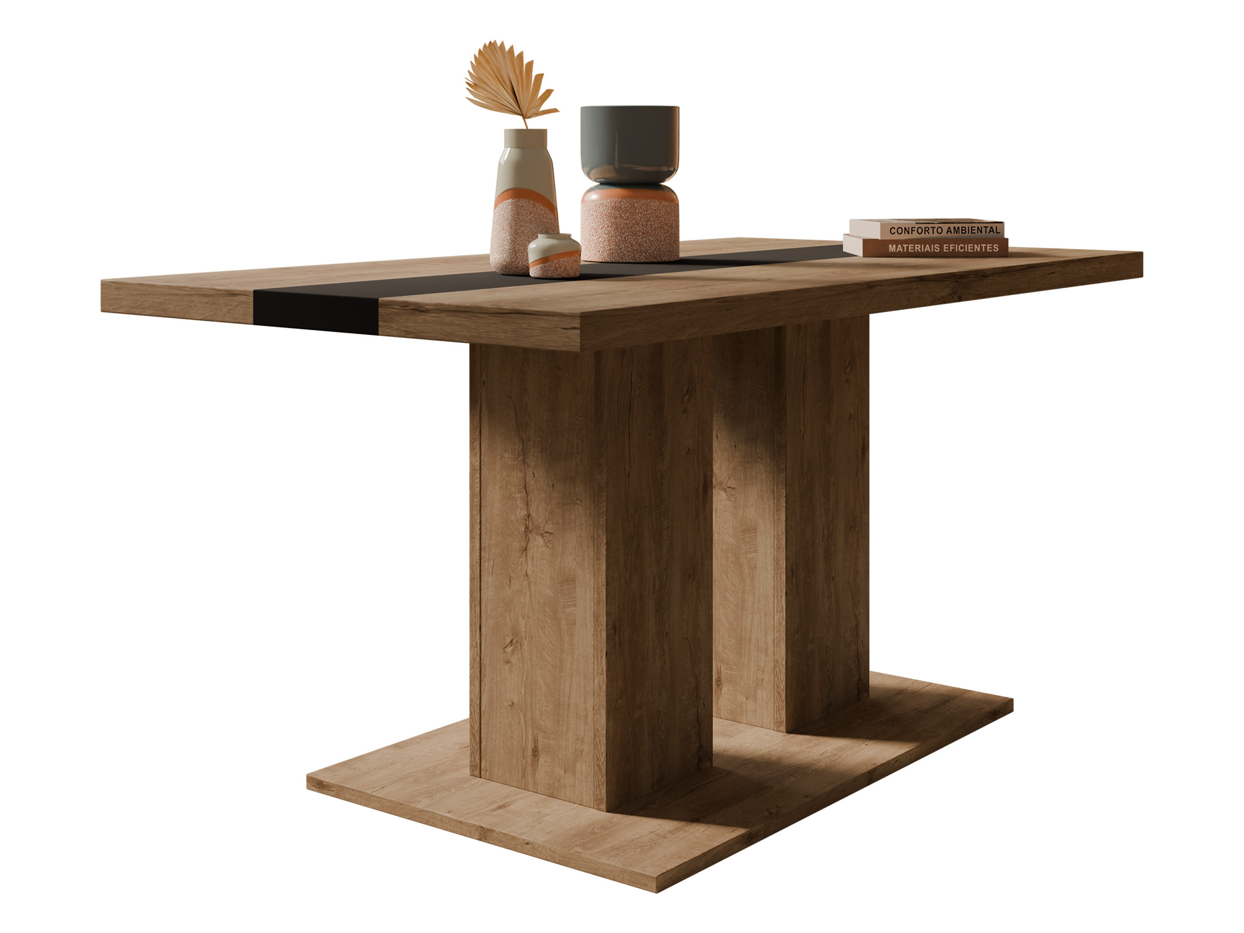 Couchtisch Tucson 147 (Lefkas-Eiche + Schwarz)